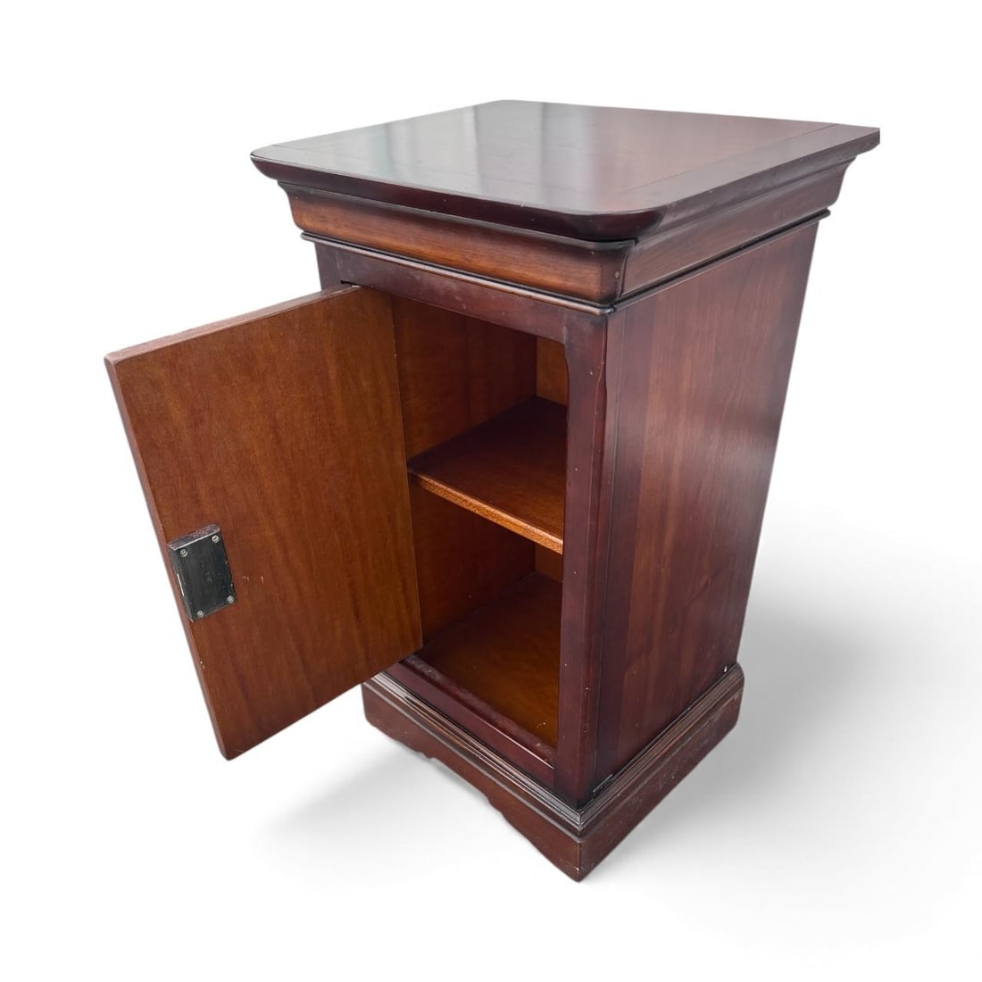 1940s Pair of French Empire Style Bench Made Mahogany Side Cabinets With Hidden Top Drawer. Made in - 3