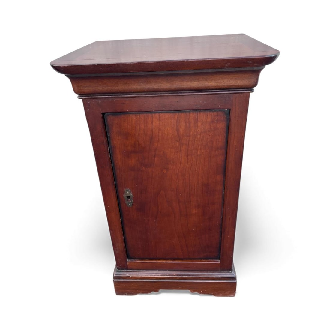 1940s Pair of French Empire Style Bench Made Mahogany Side Cabinets With Hidden Top Drawer. Made in - 6