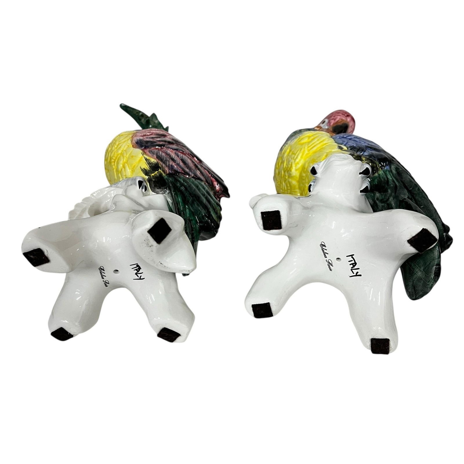 Vintage Italian Chelsea House Parrots- A Pair - 5