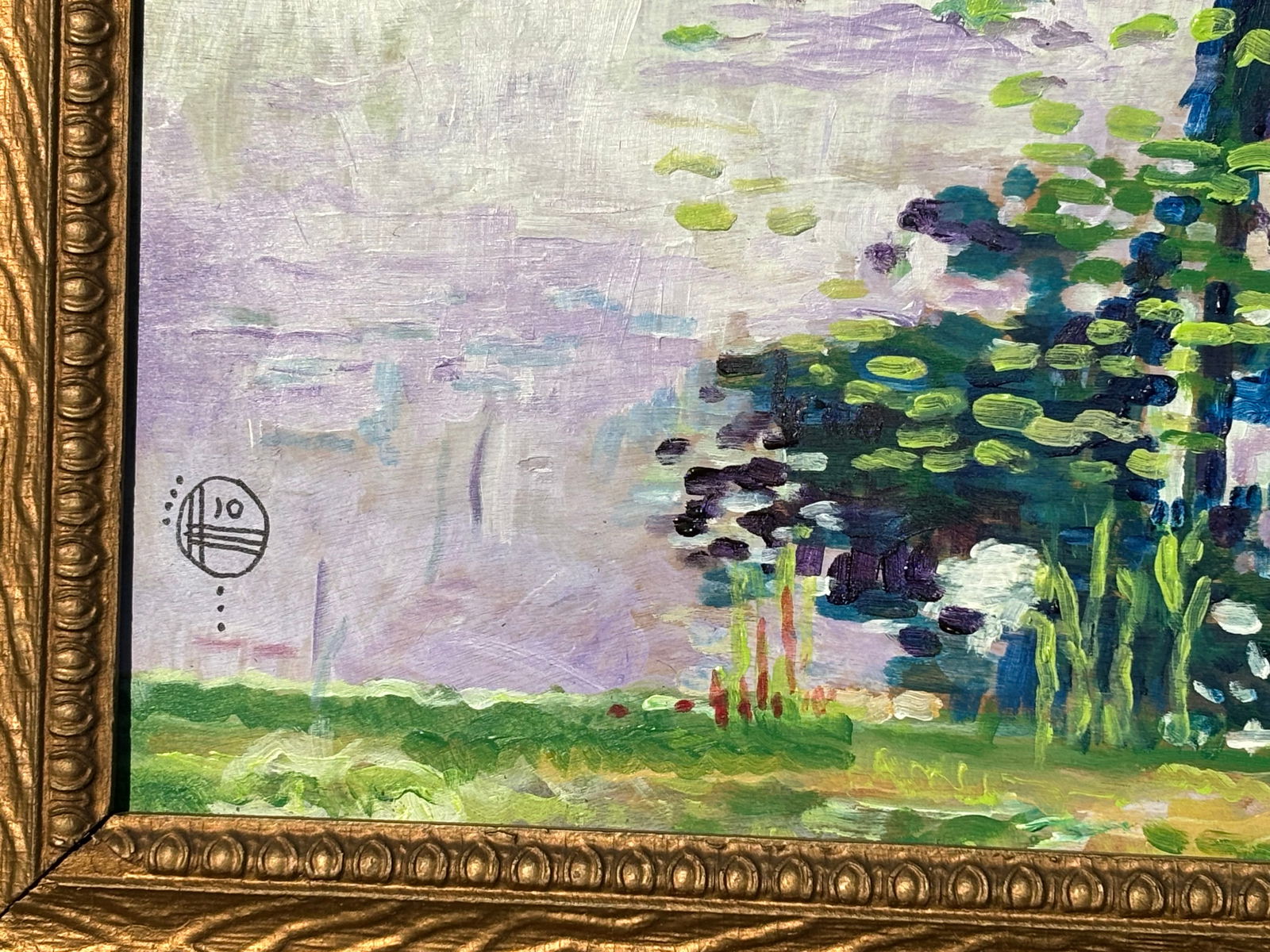 The Pond - Original Oil on Board in the Impressionist Style - 8