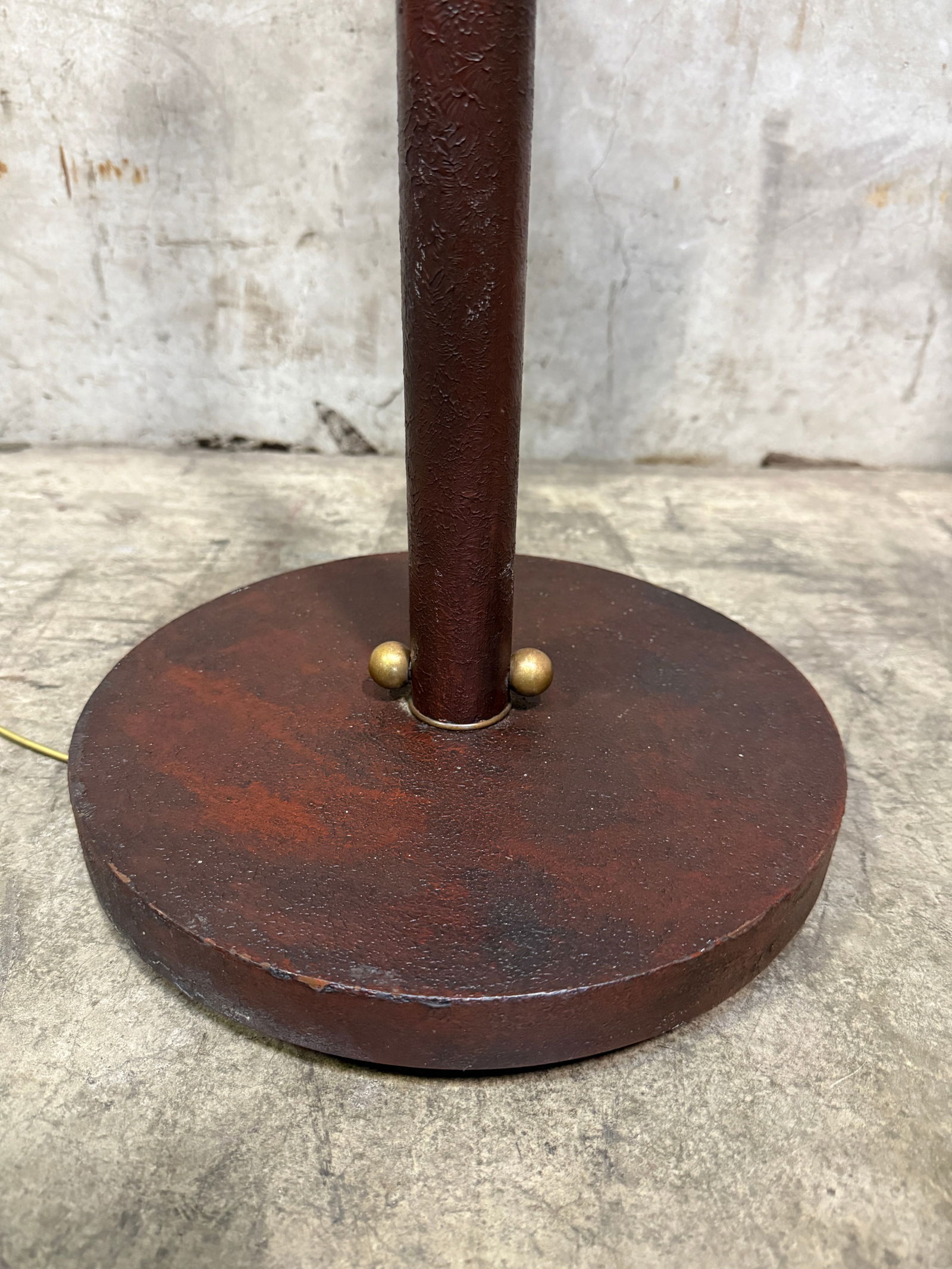 1960s Mid Century Adjustable Floor Lamps "” Brass & Textured Metal Directional Lamps (Pair) - 11