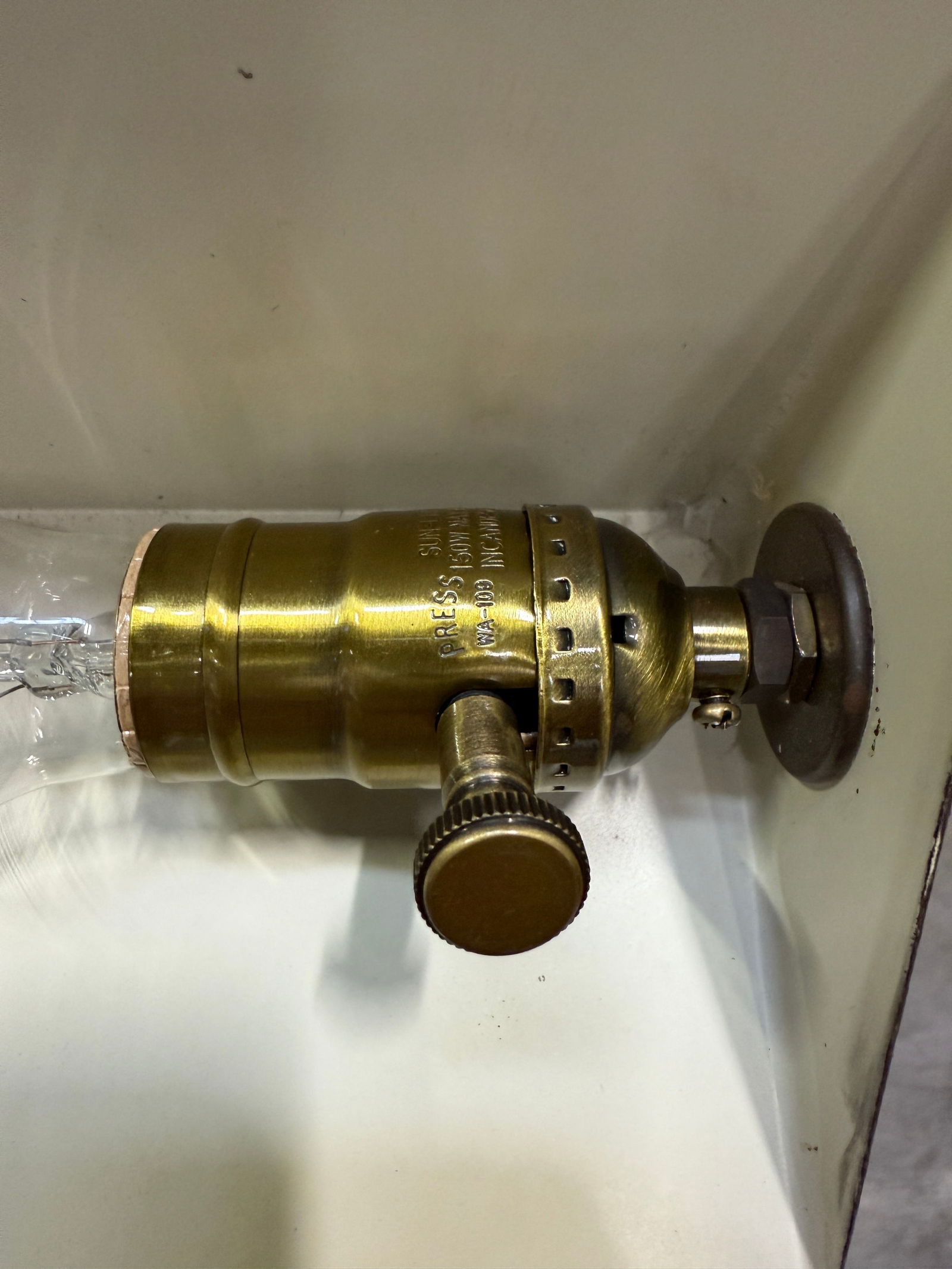 1960s Mid Century Adjustable Floor Lamps "” Brass & Textured Metal Directional Lamps (Pair) - 8