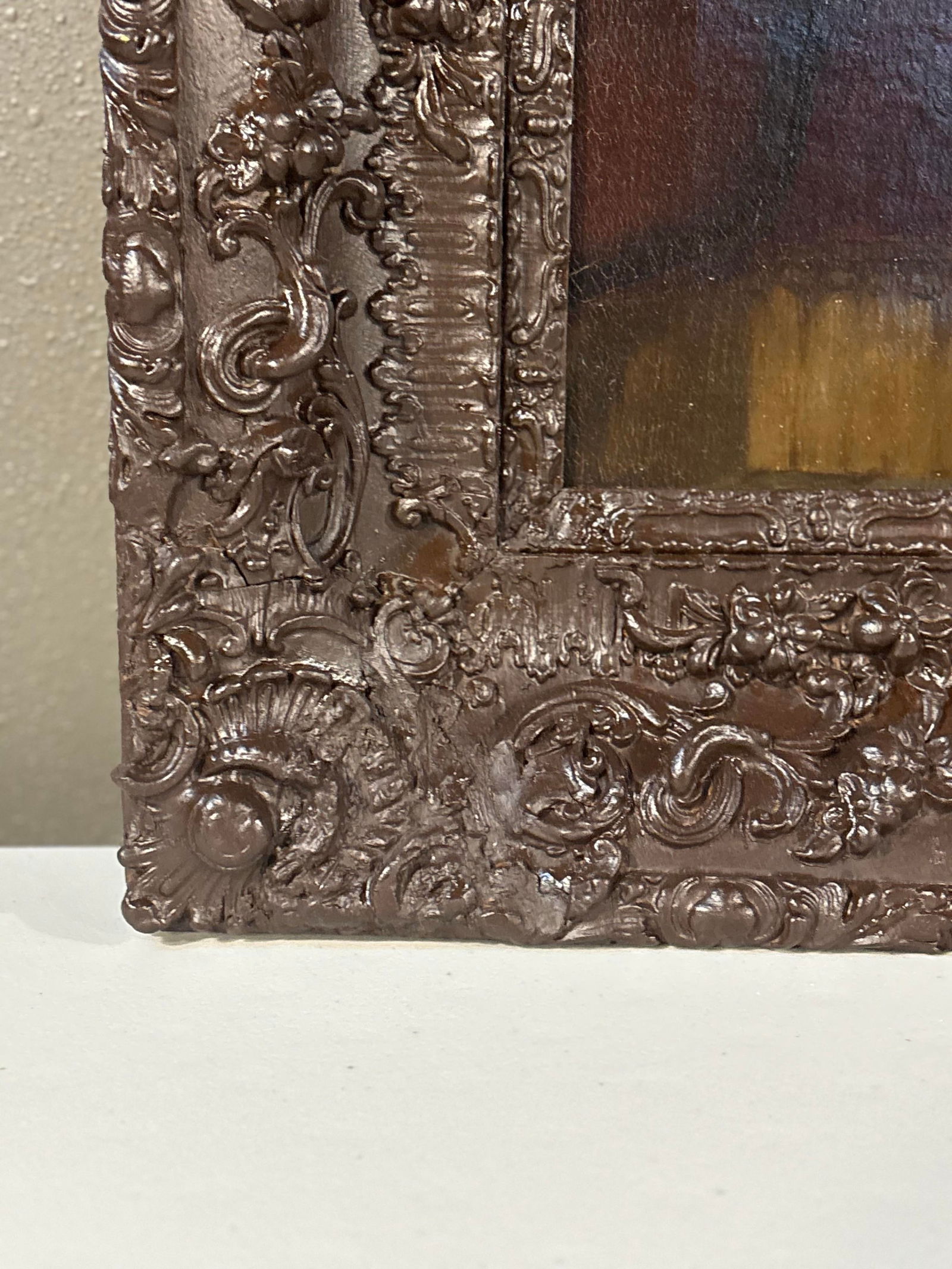 19th-C. American Portrait of a Lady in Blue – Oil on Canvas – Restored Antique Frame - 3