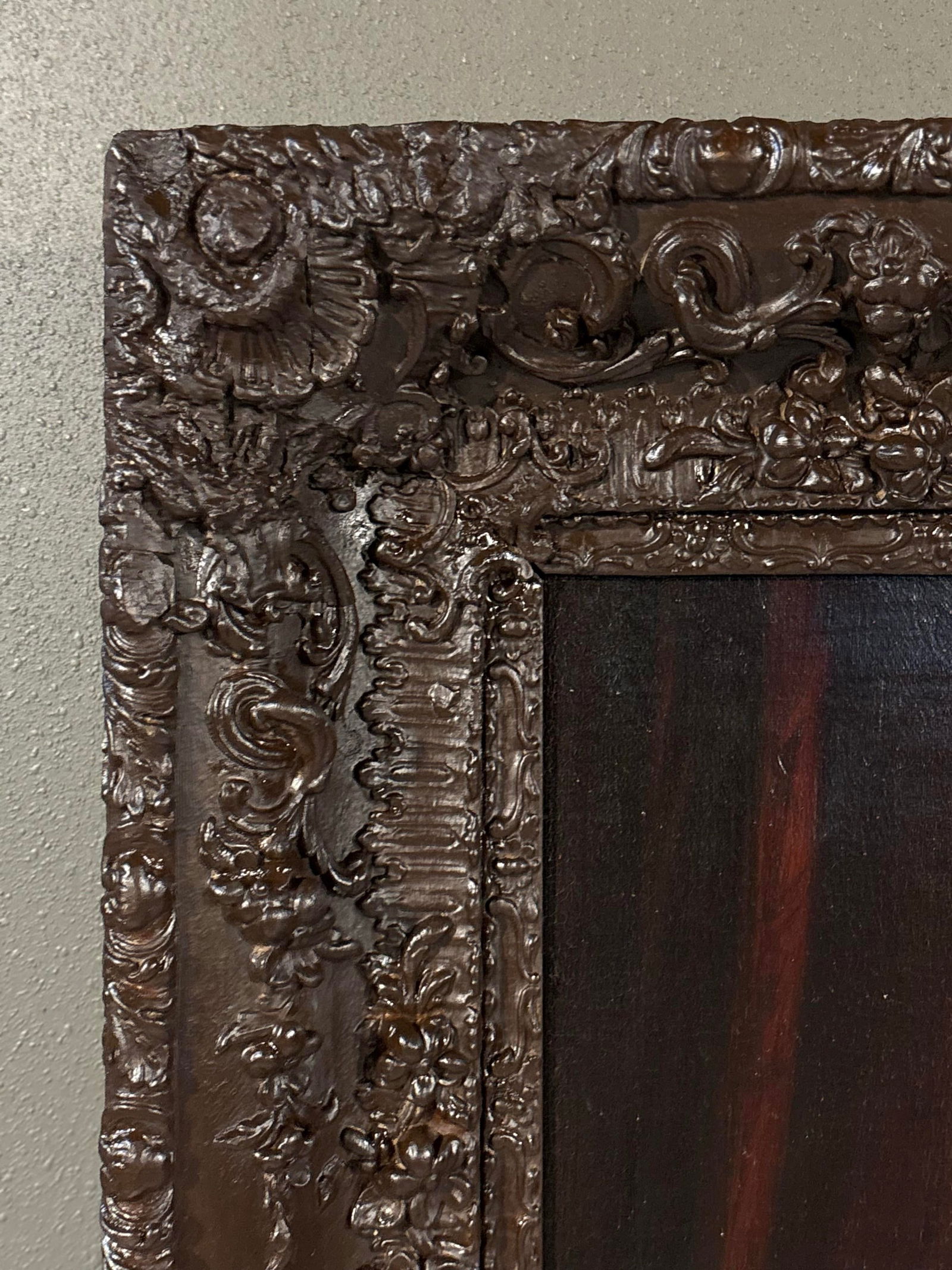 19th-C. American Portrait of a Lady in Blue – Oil on Canvas – Restored Antique Frame - 4