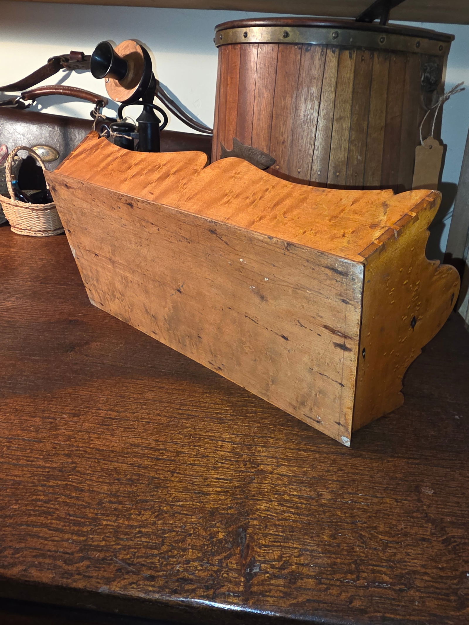 Antique Birdseye Maple Cutlery Tray - 3