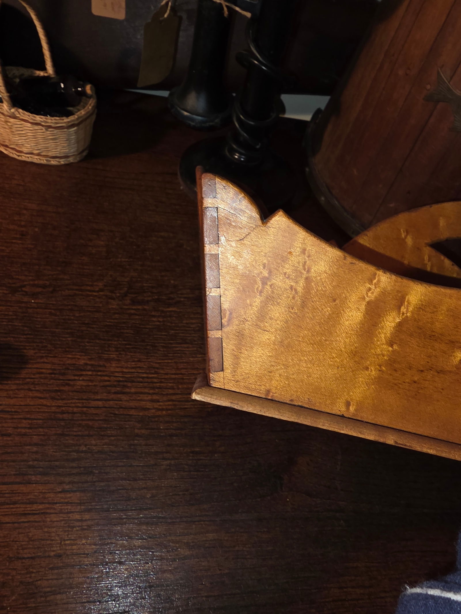 Antique Birdseye Maple Cutlery Tray - 4