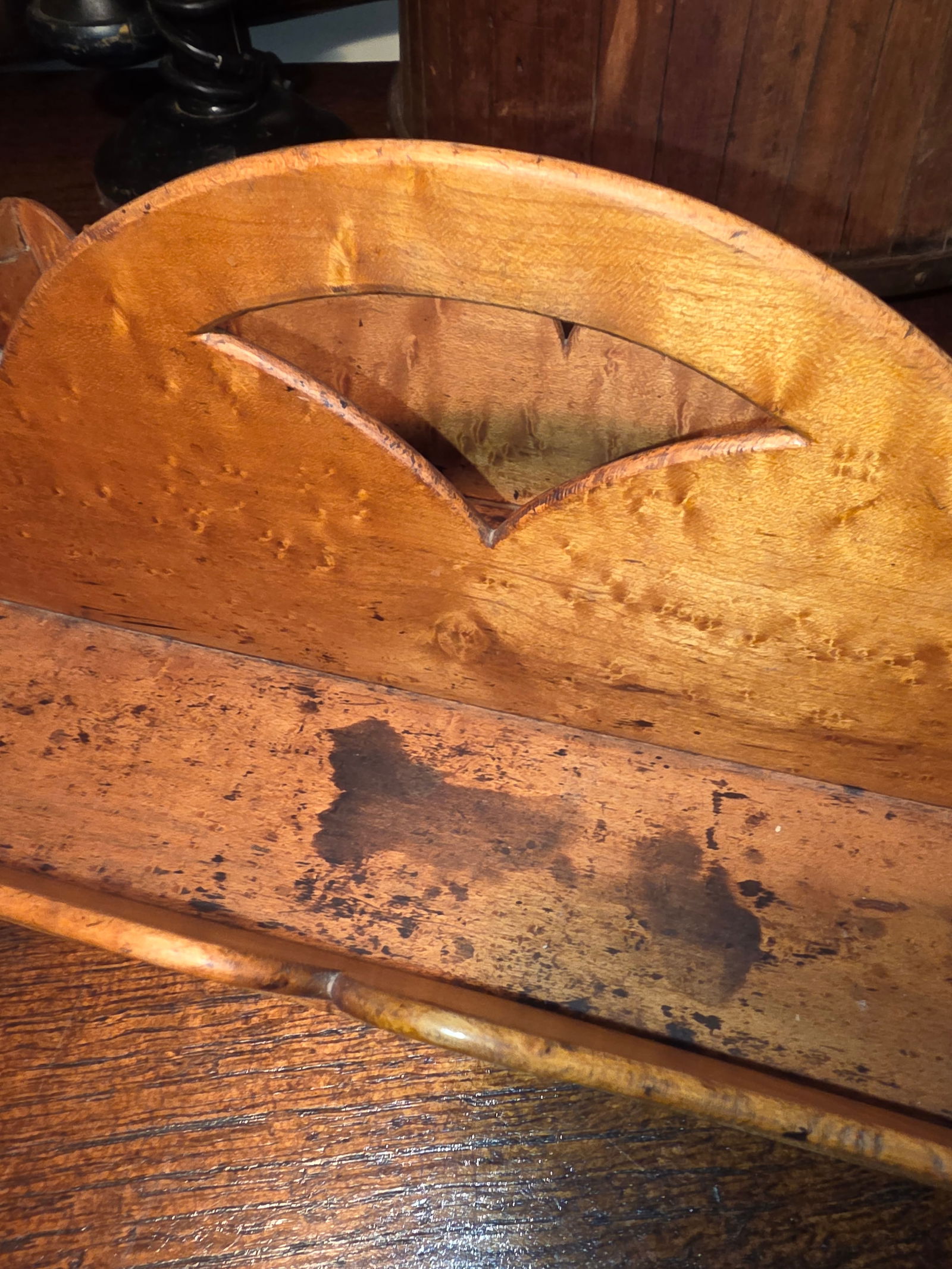 Antique Birdseye Maple Cutlery Tray - 8