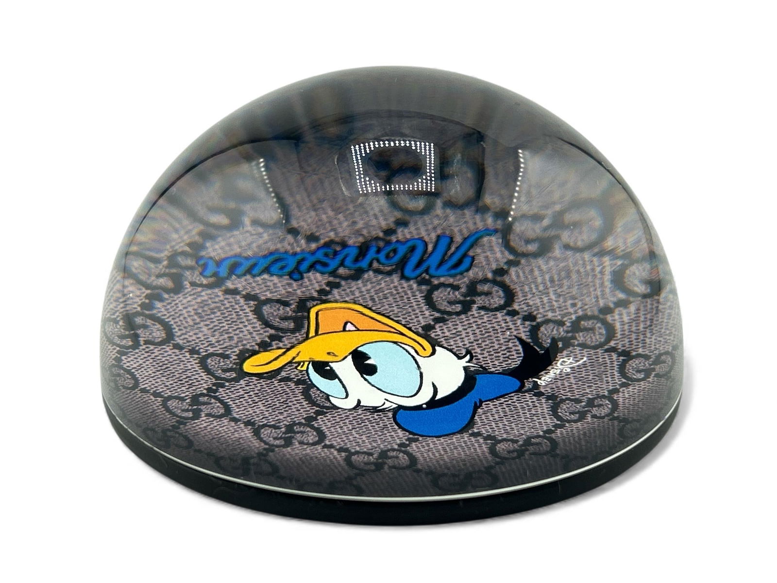 Gucci X Disney Donald Duck Monsieur Glass Paperweight - 3
