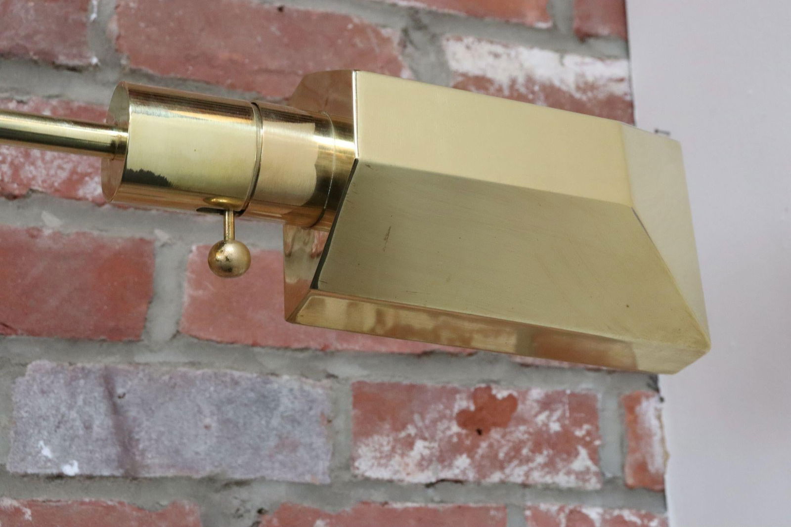 Vintage Polished Brass Swing Arm Wall Lamp With Swiveling Shade by Chapman - 16