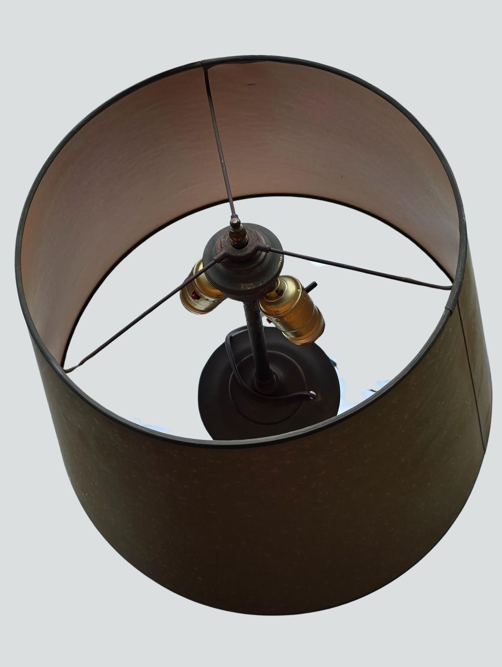 Antique Mont Joye French Art Nouveau Glass Lamp - Hand-Painted Sunflower Legras Cameo Glass - 6