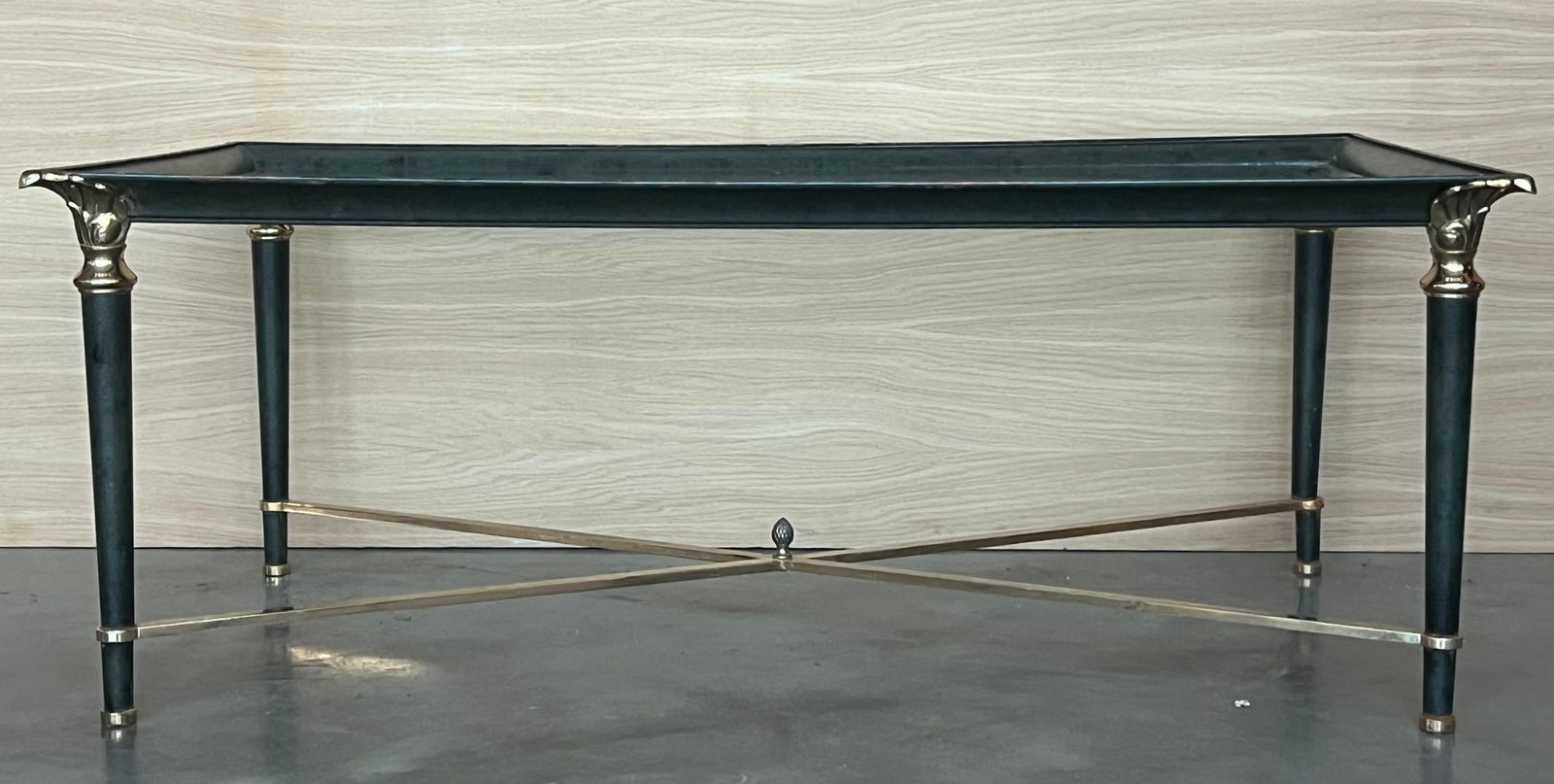 Mid 20th Century Green Iron with Bronze and Brass Details Coffee Tables - Set of 2 - 10