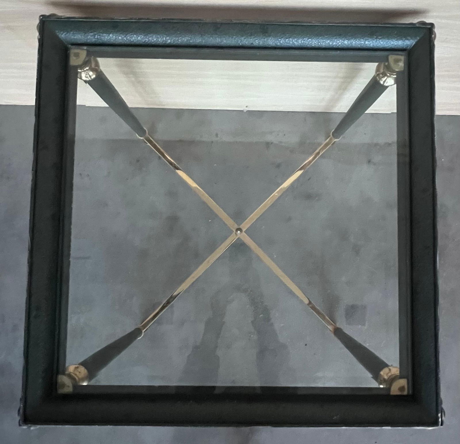 Mid 20th Century Green Iron with Bronze and Brass Details Coffee Tables - Set of 2 - 5