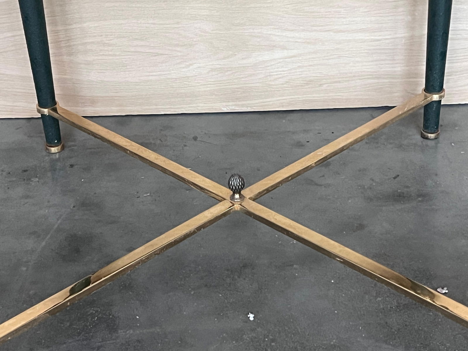 Mid 20th Century Green Iron with Bronze and Brass Details Coffee Tables - Set of 2 - 6