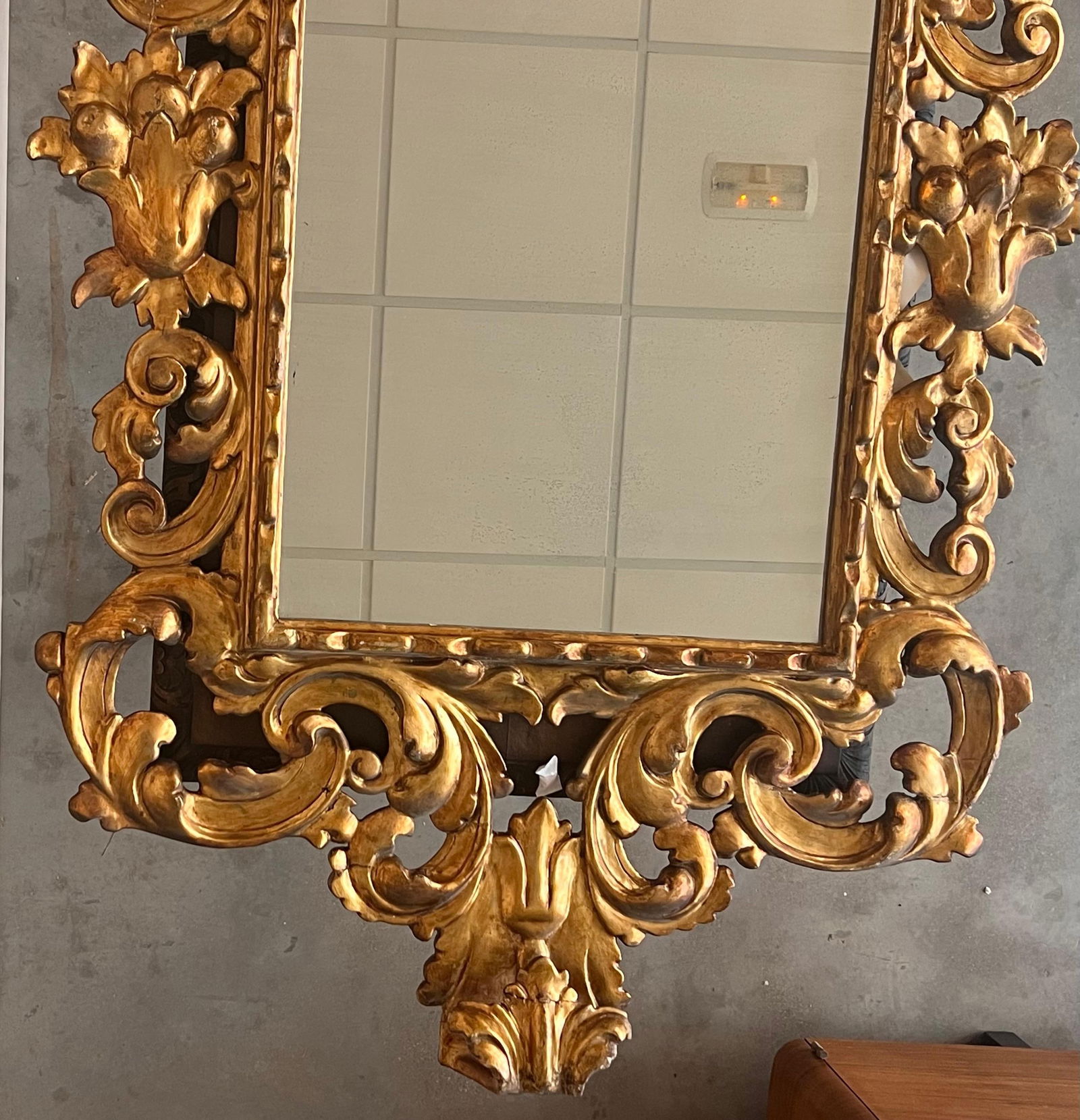 19th French Empire Period Carved Gilt Wood Mirror - 16