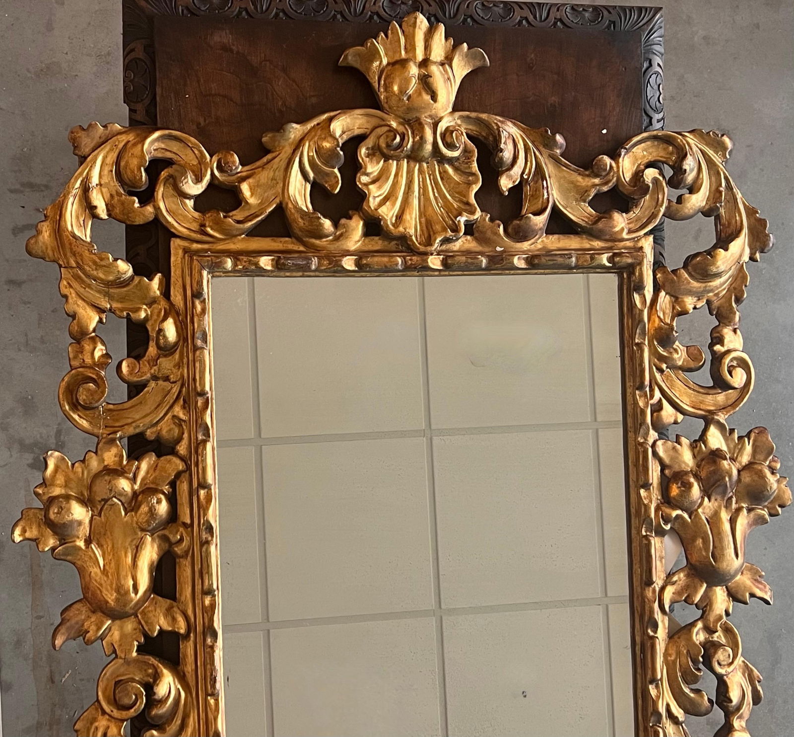 19th French Empire Period Carved Gilt Wood Mirror - 18
