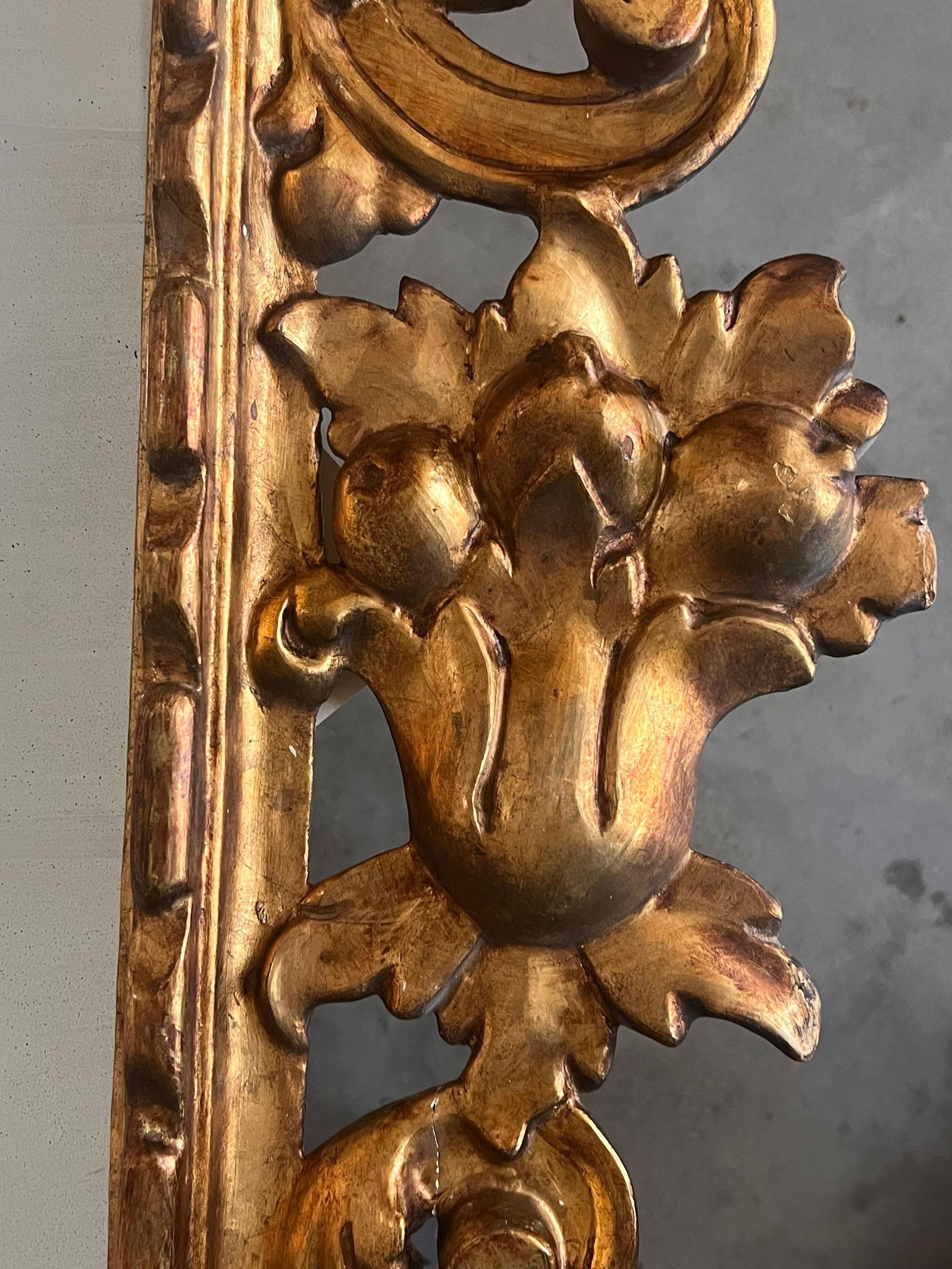 19th French Empire Period Carved Gilt Wood Mirror - 5