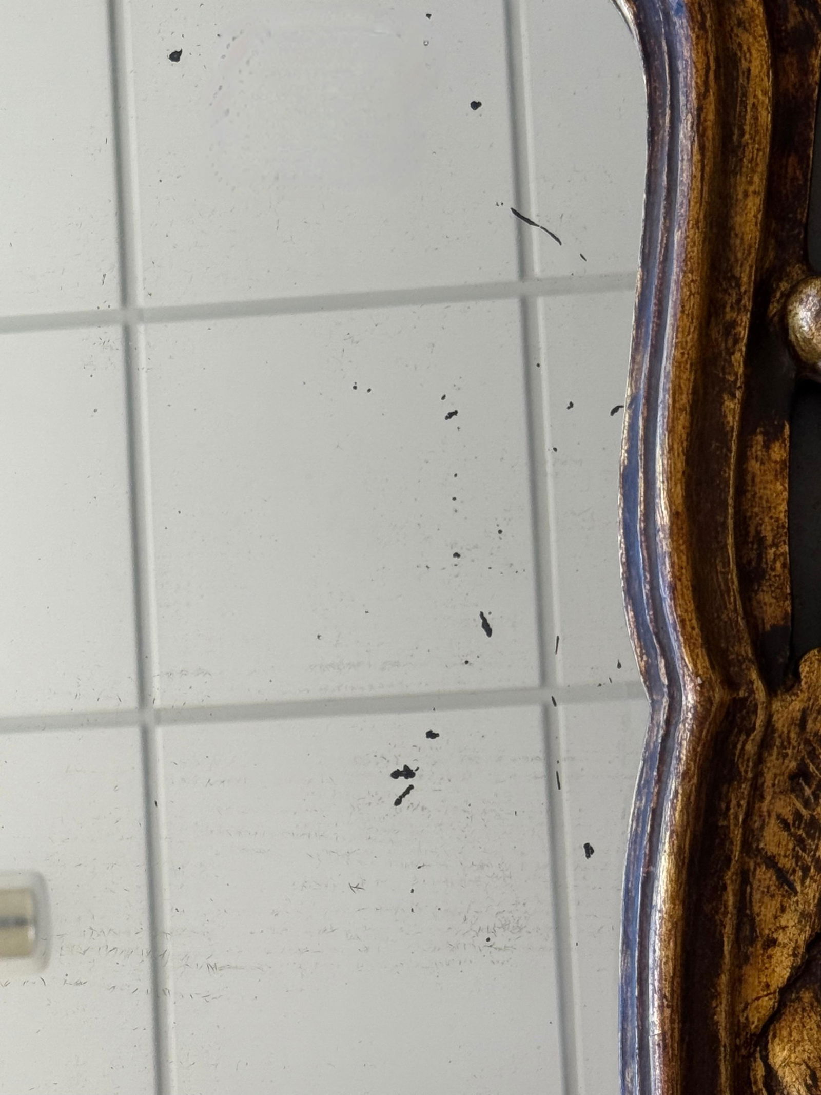 Spanish 20th Baroque Style Carved Walnut Ormolu Gilded Mirror - 5