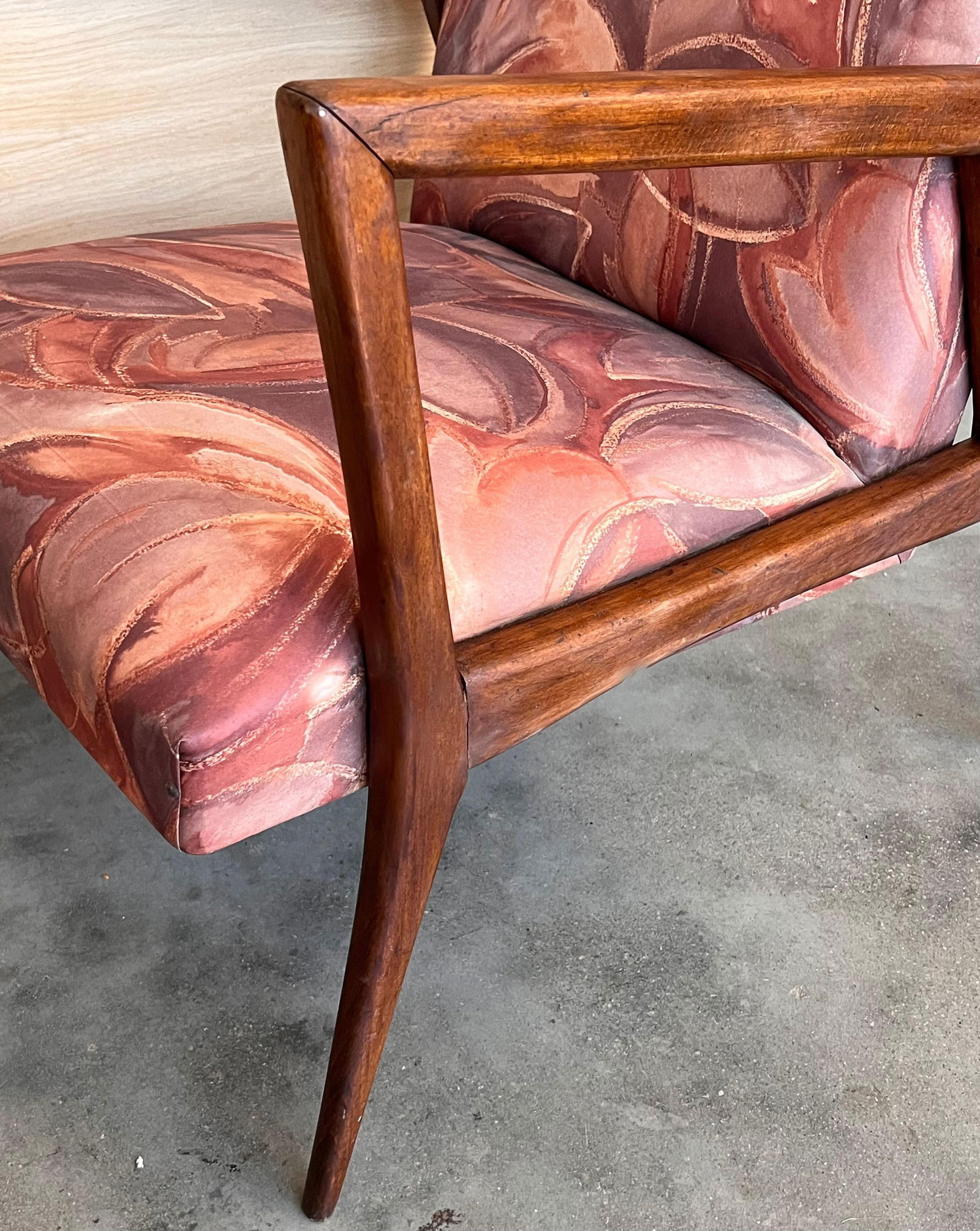 Mid 20th Century Pair of Scandinavian Mid-Century Modern Colorful Teak Club Armchairs - 13