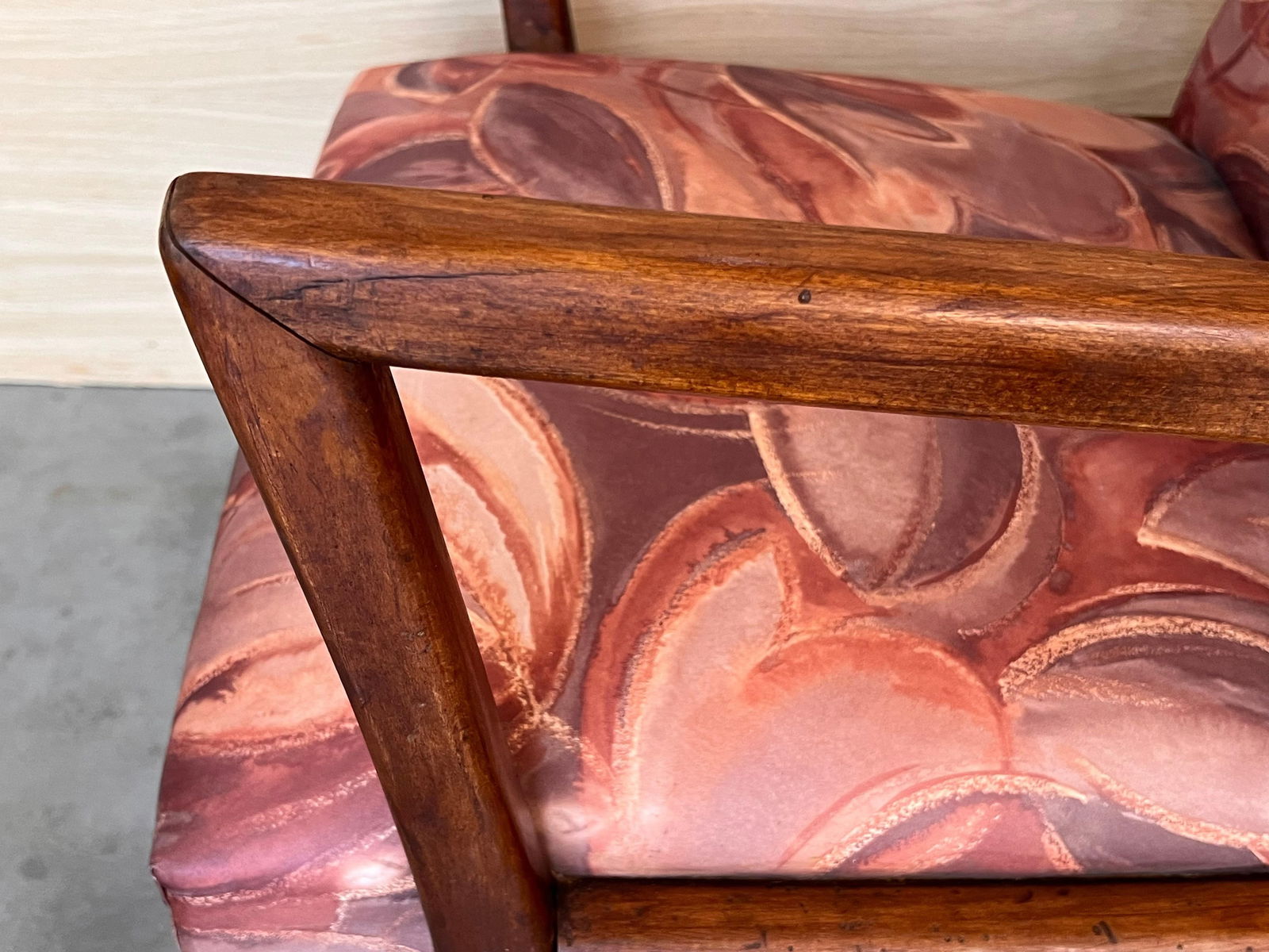 Mid 20th Century Pair of Scandinavian Mid-Century Modern Colorful Teak Club Armchairs - 14