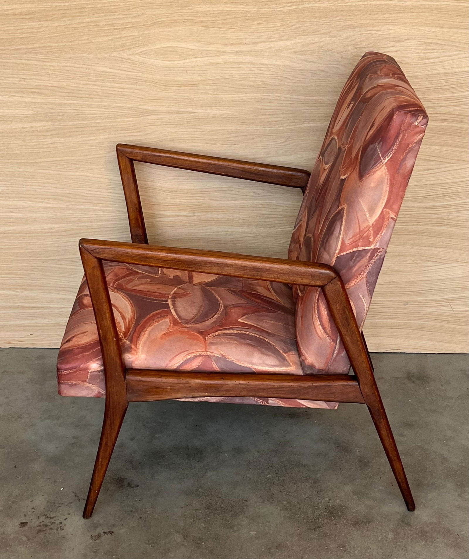 Mid 20th Century Pair of Scandinavian Mid-Century Modern Colorful Teak Club Armchairs - 2