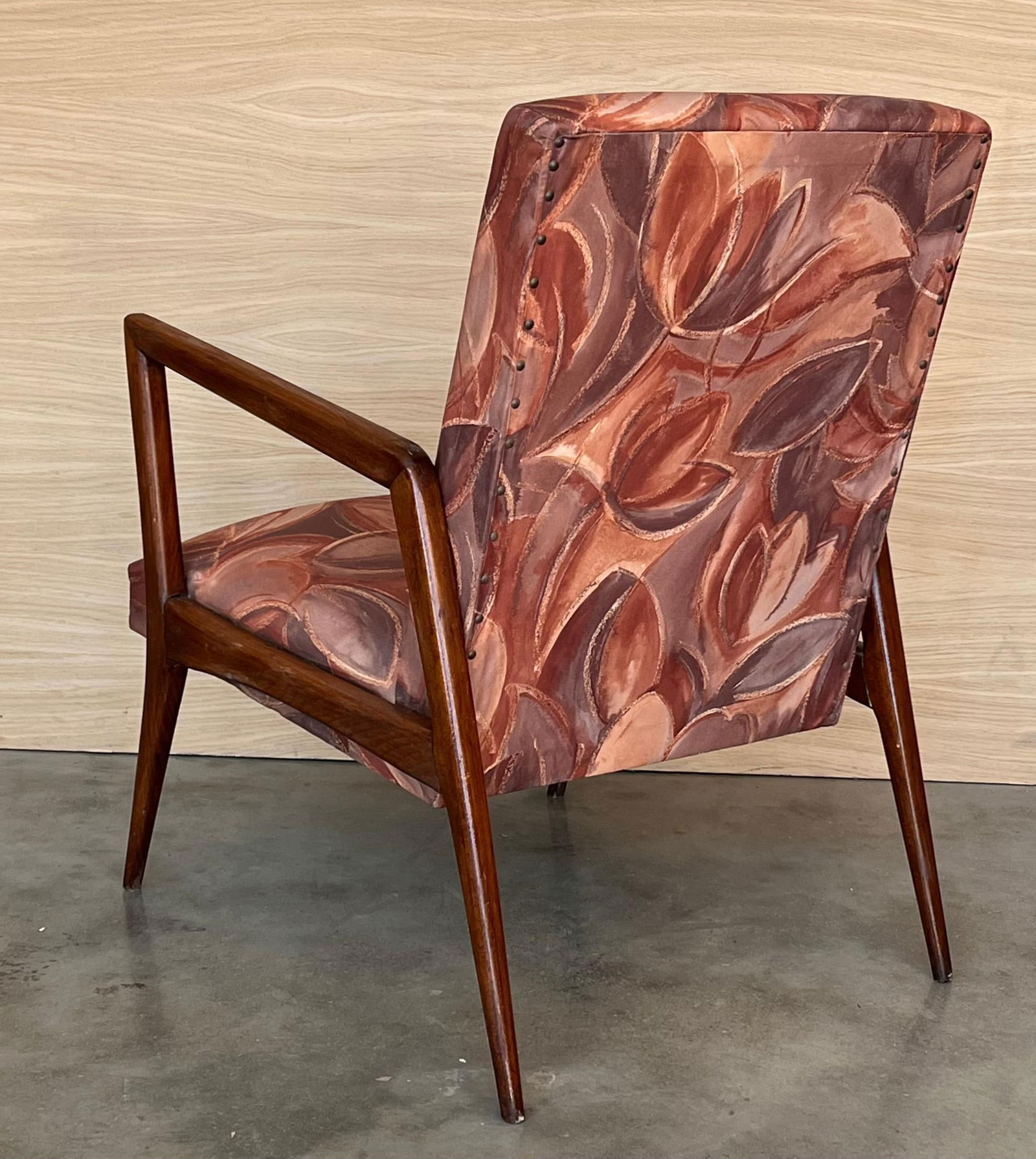 Mid 20th Century Pair of Scandinavian Mid-Century Modern Colorful Teak Club Armchairs - 4