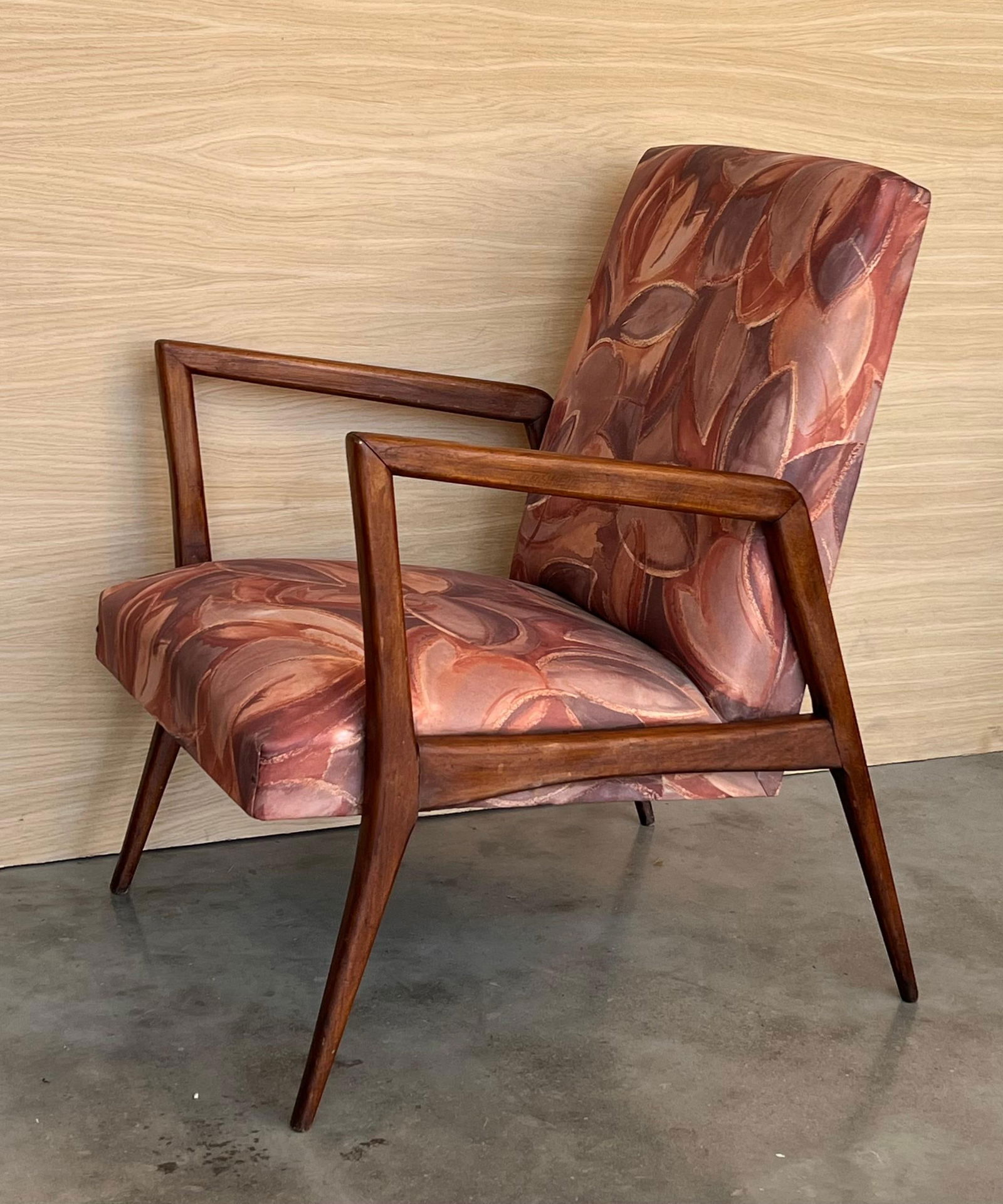 Mid 20th Century Pair of Scandinavian Mid-Century Modern Colorful Teak Club Armchairs - 6