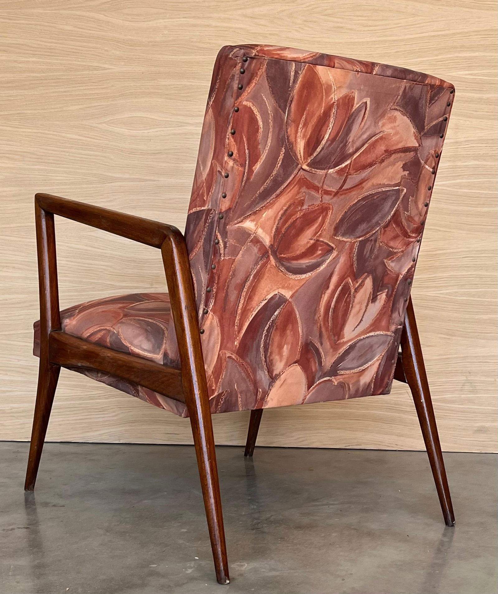 Mid 20th Century Pair of Scandinavian Mid-Century Modern Colorful Teak Club Armchairs - 8