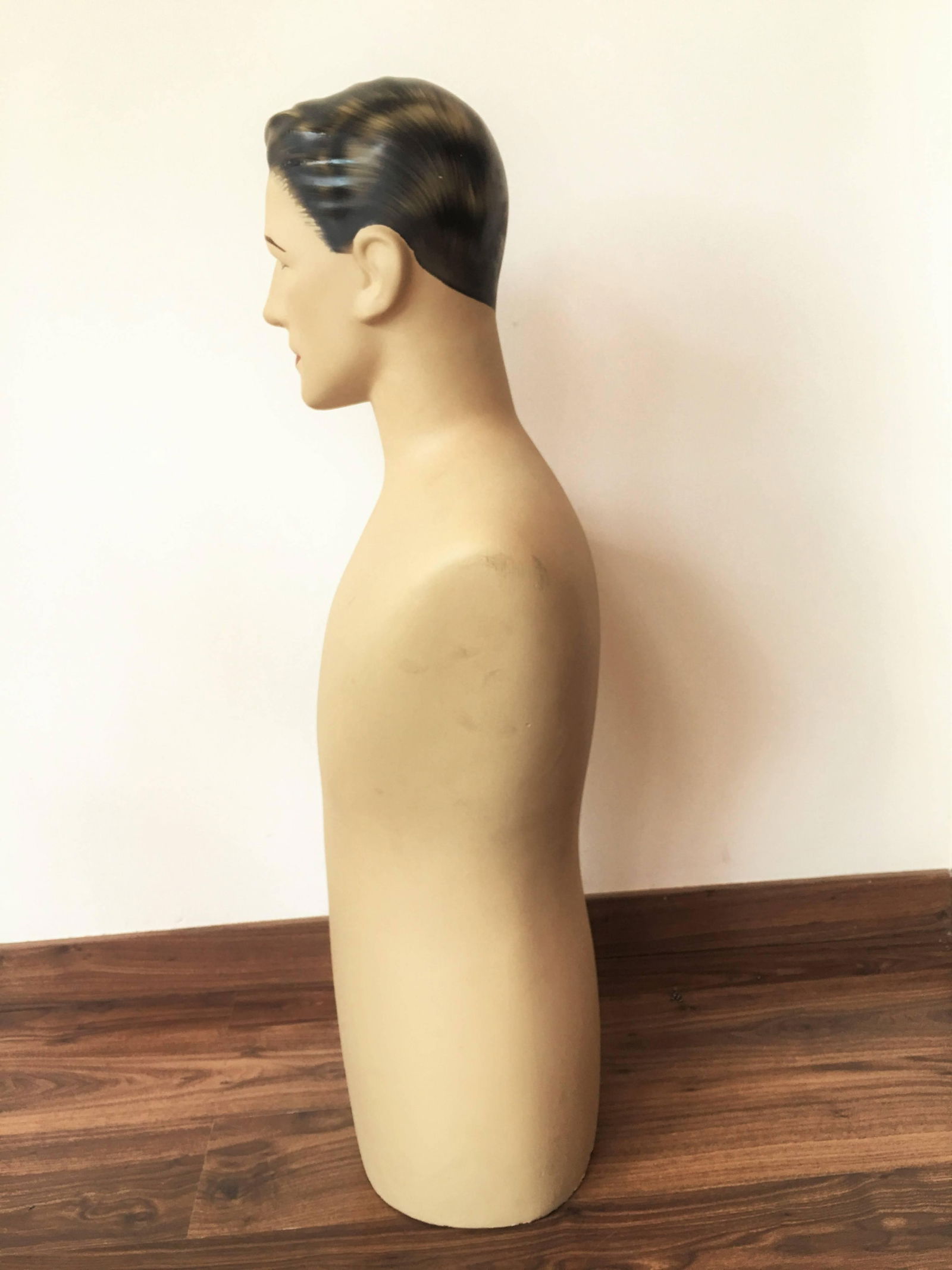 Mid 20th Century Art Deco Plaster Bust, Painted Mannequin - 4