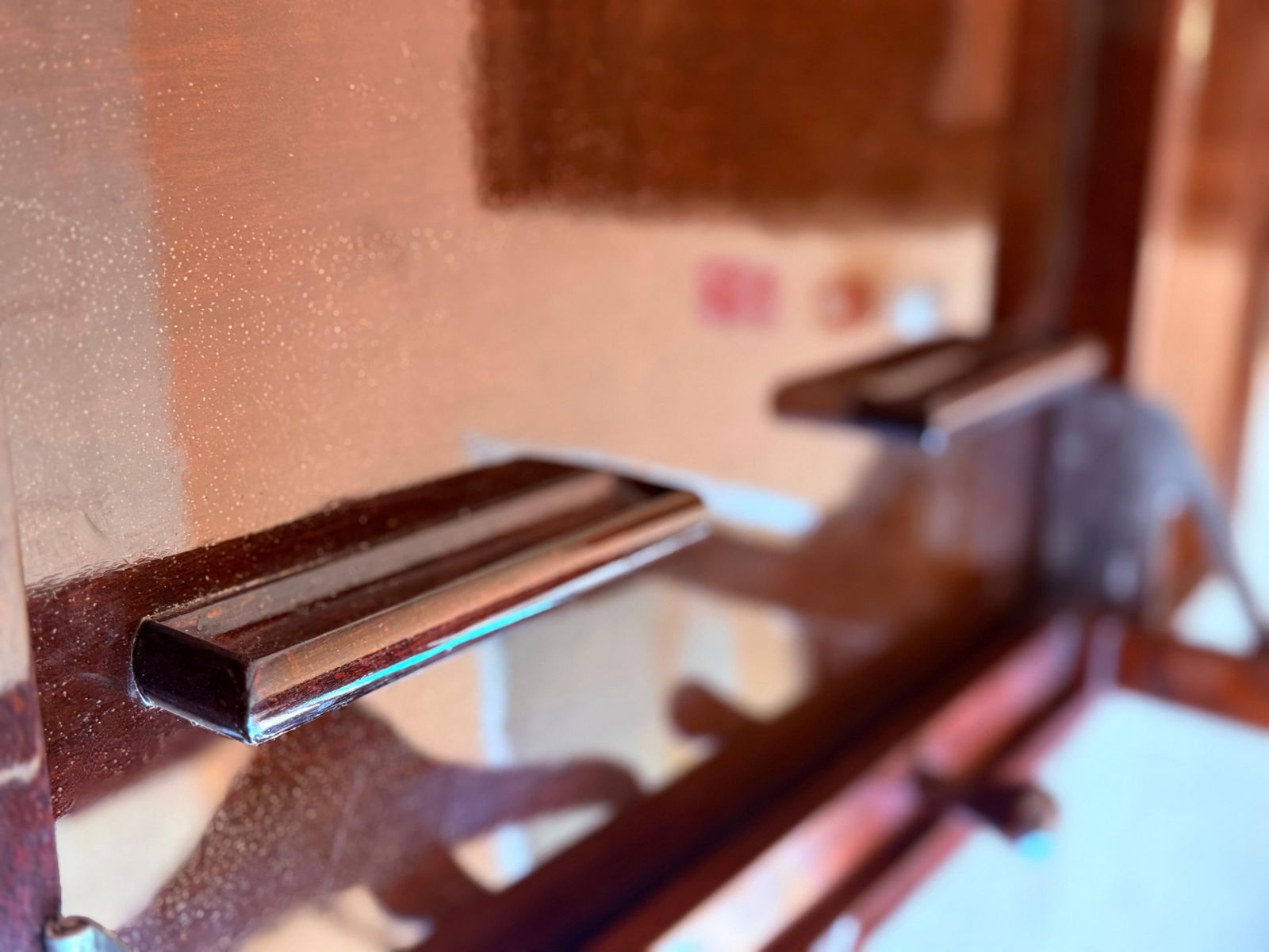 Mid Century Modern Italian Foldable Valet in Mahogany with Hanger - 9