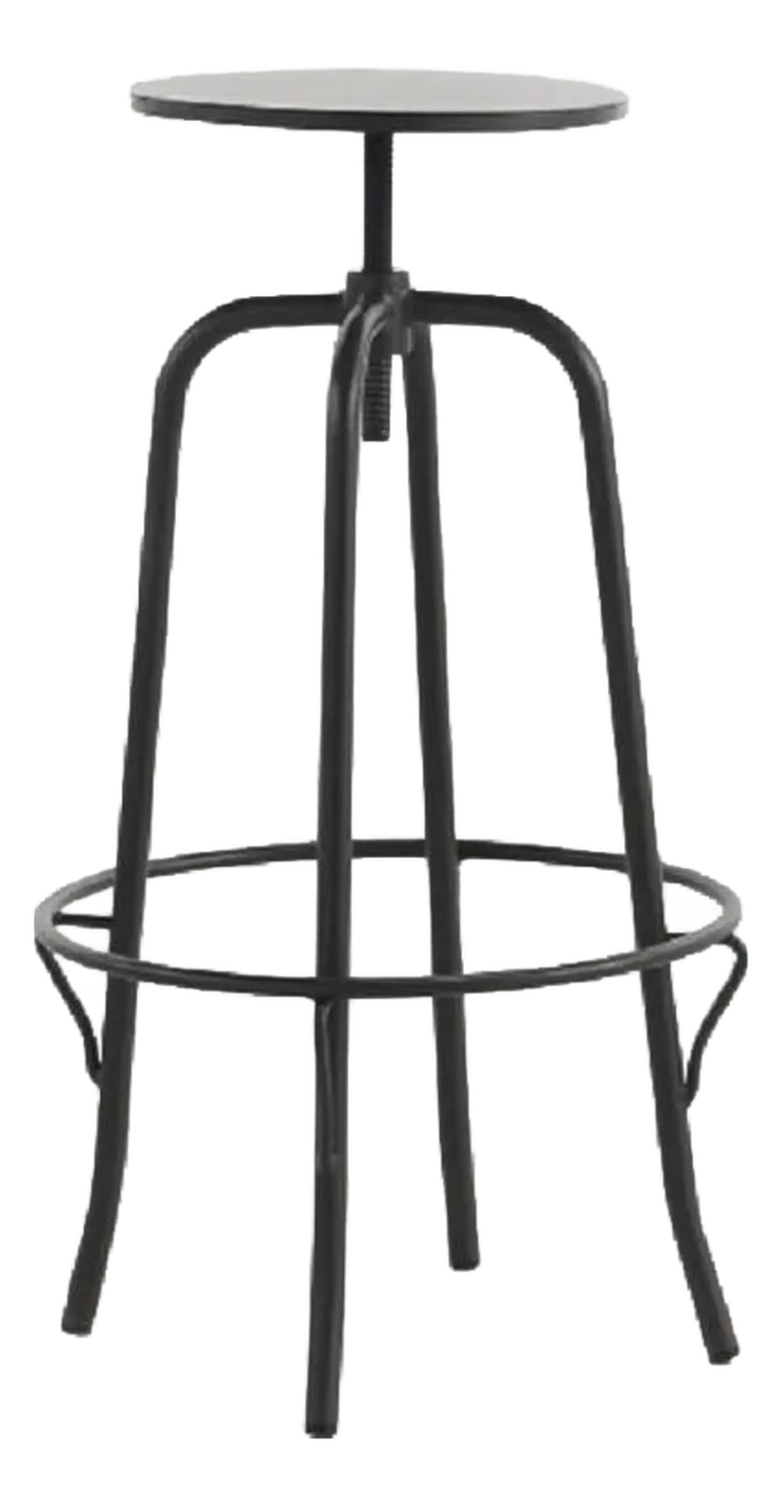 New Industrial Wrought Iron Shop Stool with Metal Seat: Industrial, counter height, shop stool features a wrought iron frame and seat. You can customize the measurements, colors and the seat (wood or iron). Condition: Imperfections: No Imperfections Condit