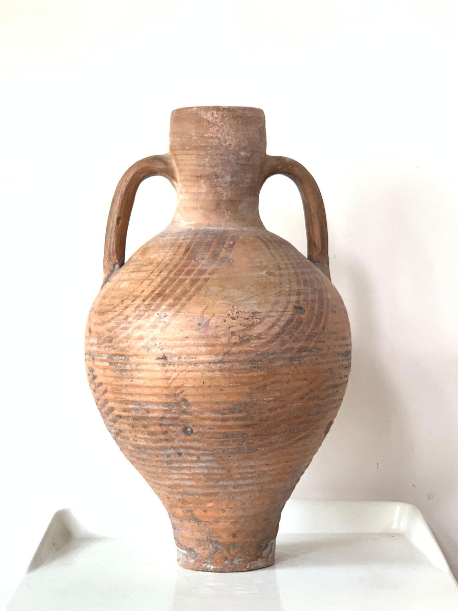 19th Century Set of Three Picher "Cantaro" from Calanda, Spain, Terracotta Vase - 4