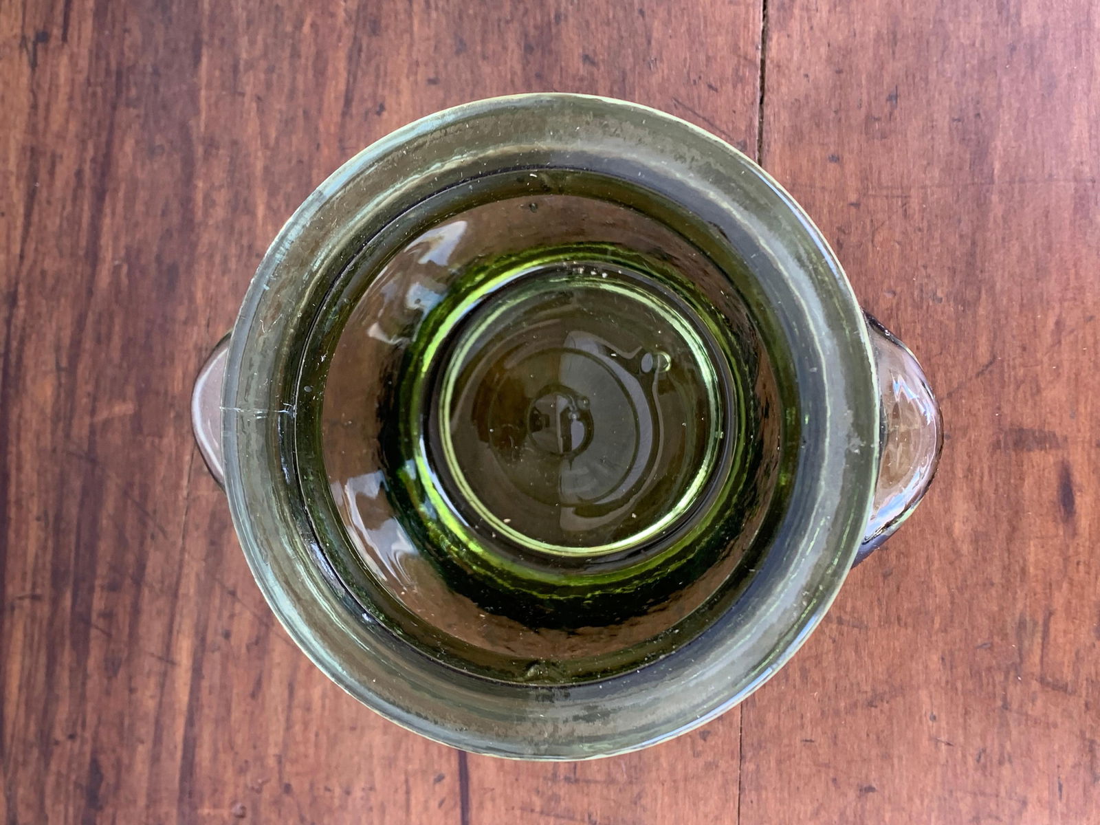 Early 20th Century Green Glass Canister Storage Jars, Spain Flour, Tea, 1960s - 2