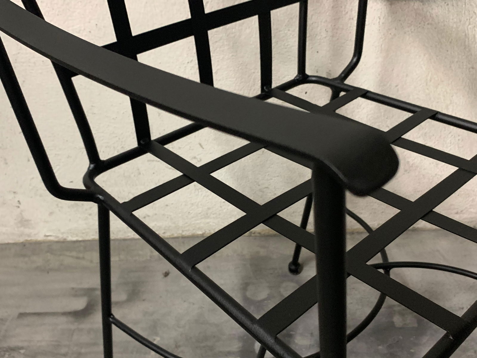 Set of 2 Garden or Dinning Armchairs in Black Wrought Iron, Indoor & Outdoor - 7