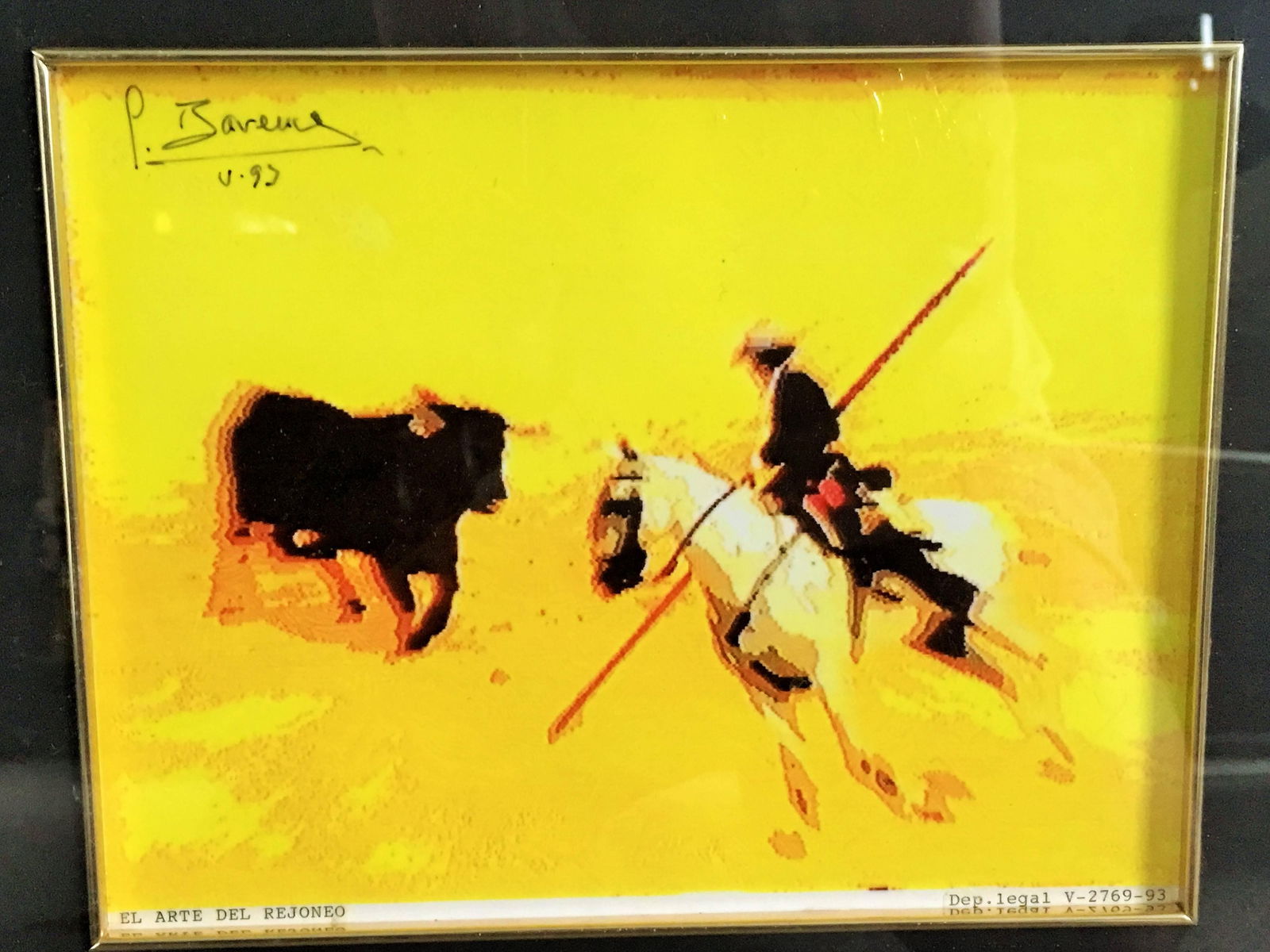 Barenca, 1994, Spain., Set of Four Lithography about Bull Fight - 3