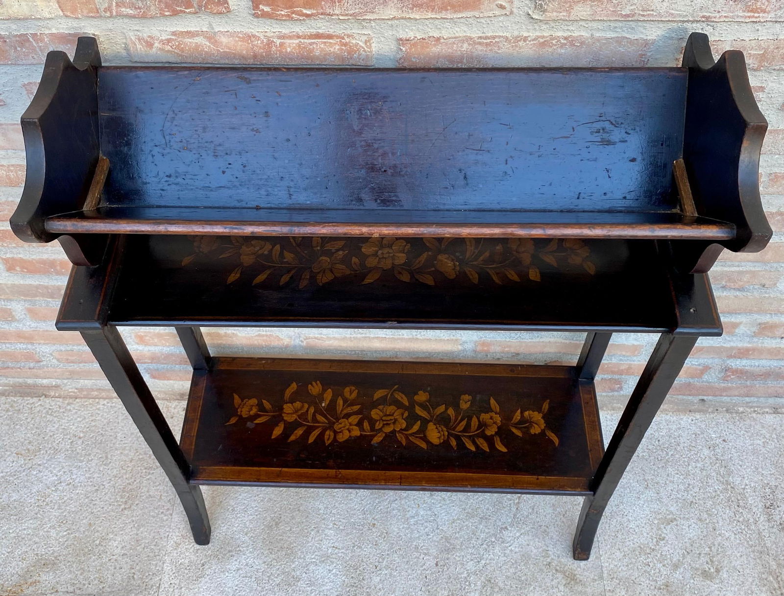 Mid 20th Century Modernist French Wooden Magazine Rack with Marquetry, 1950s - 12
