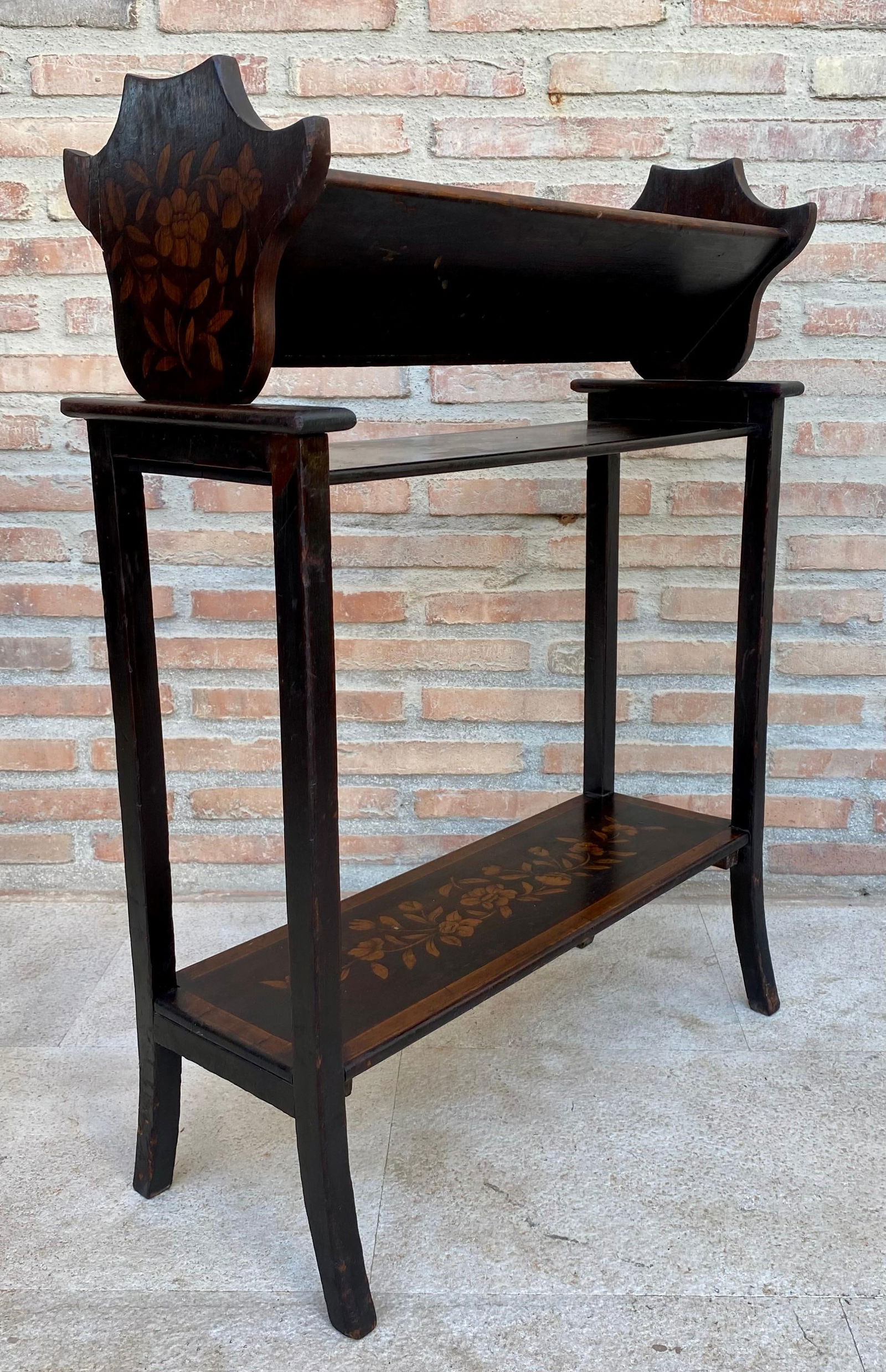 Mid 20th Century Modernist French Wooden Magazine Rack with Marquetry, 1950s - 18