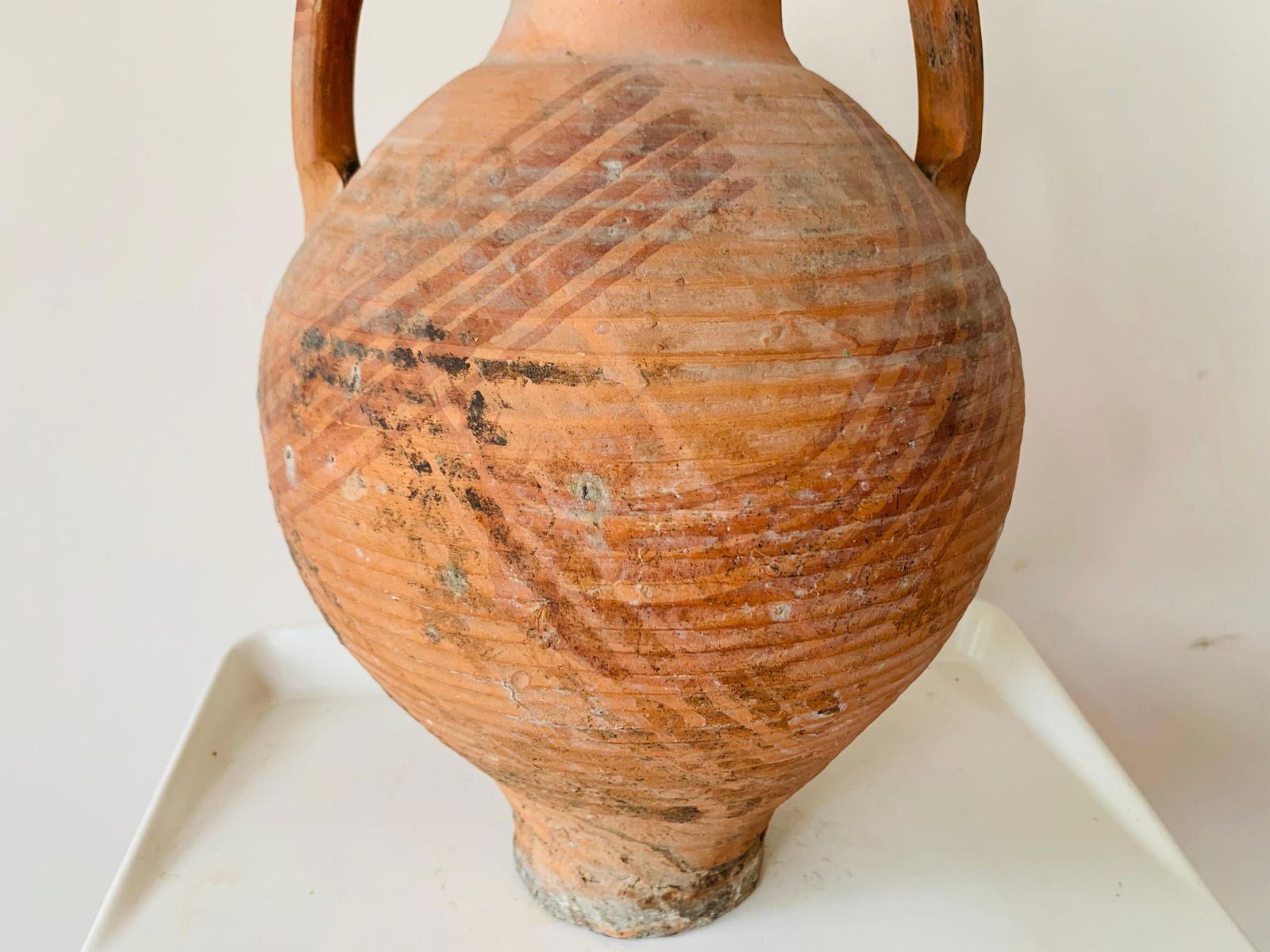 19th Century Picher "Cantaro" from Calanda, Spain, Terracotta Vase - 12
