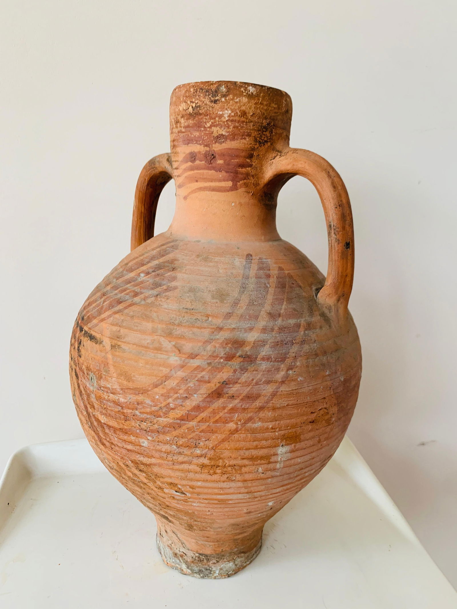 19th Century Picher "Cantaro" from Calanda, Spain, Terracotta Vase - 3