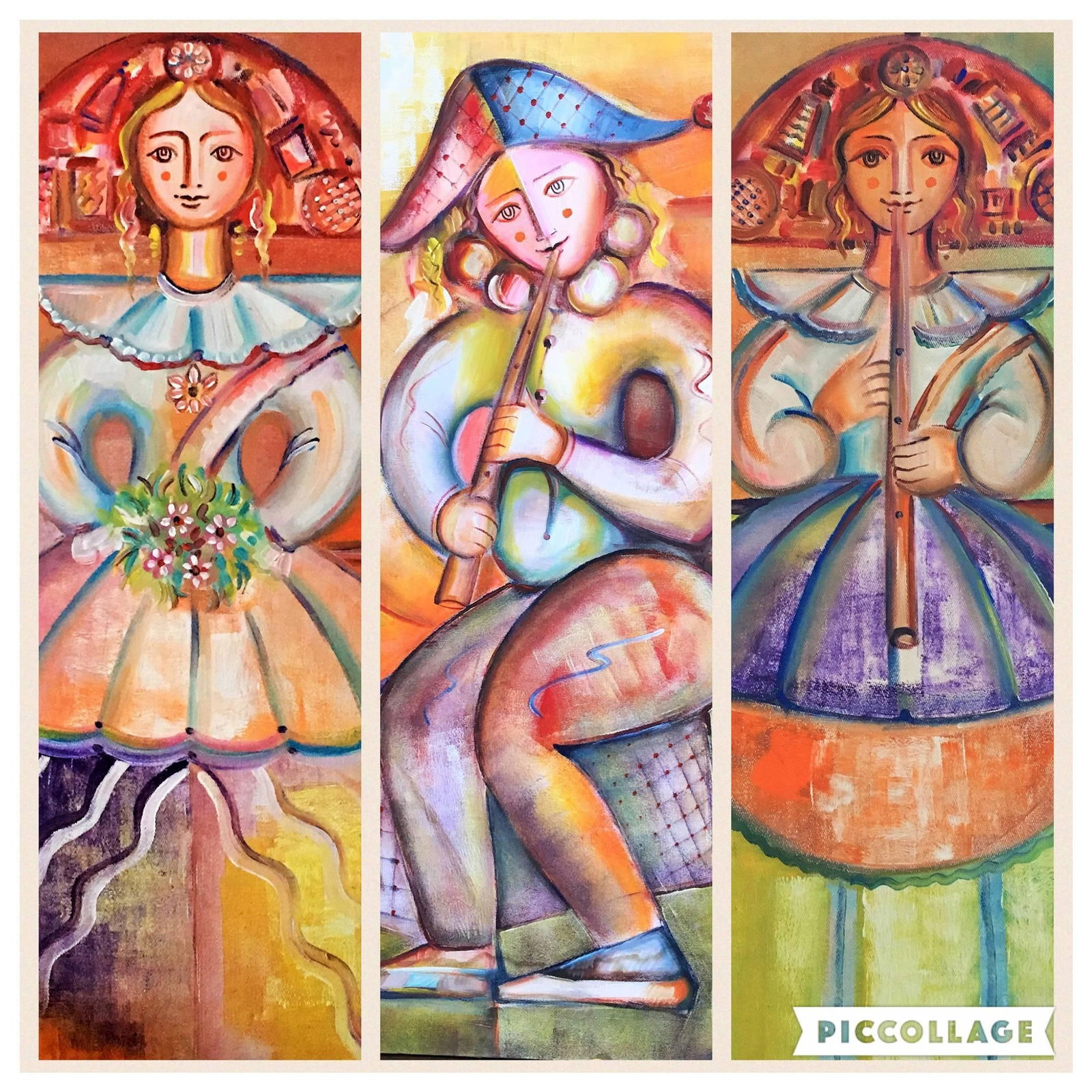 Set of Three Oil on Canvas by A. G. Marco, Spain, circa 1940 - 15