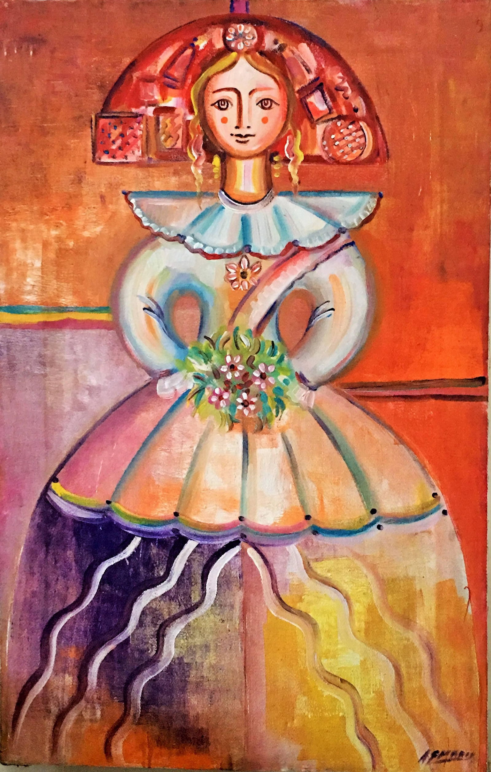 Set of Three Oil on Canvas by A. G. Marco, Spain, circa 1940 - 2