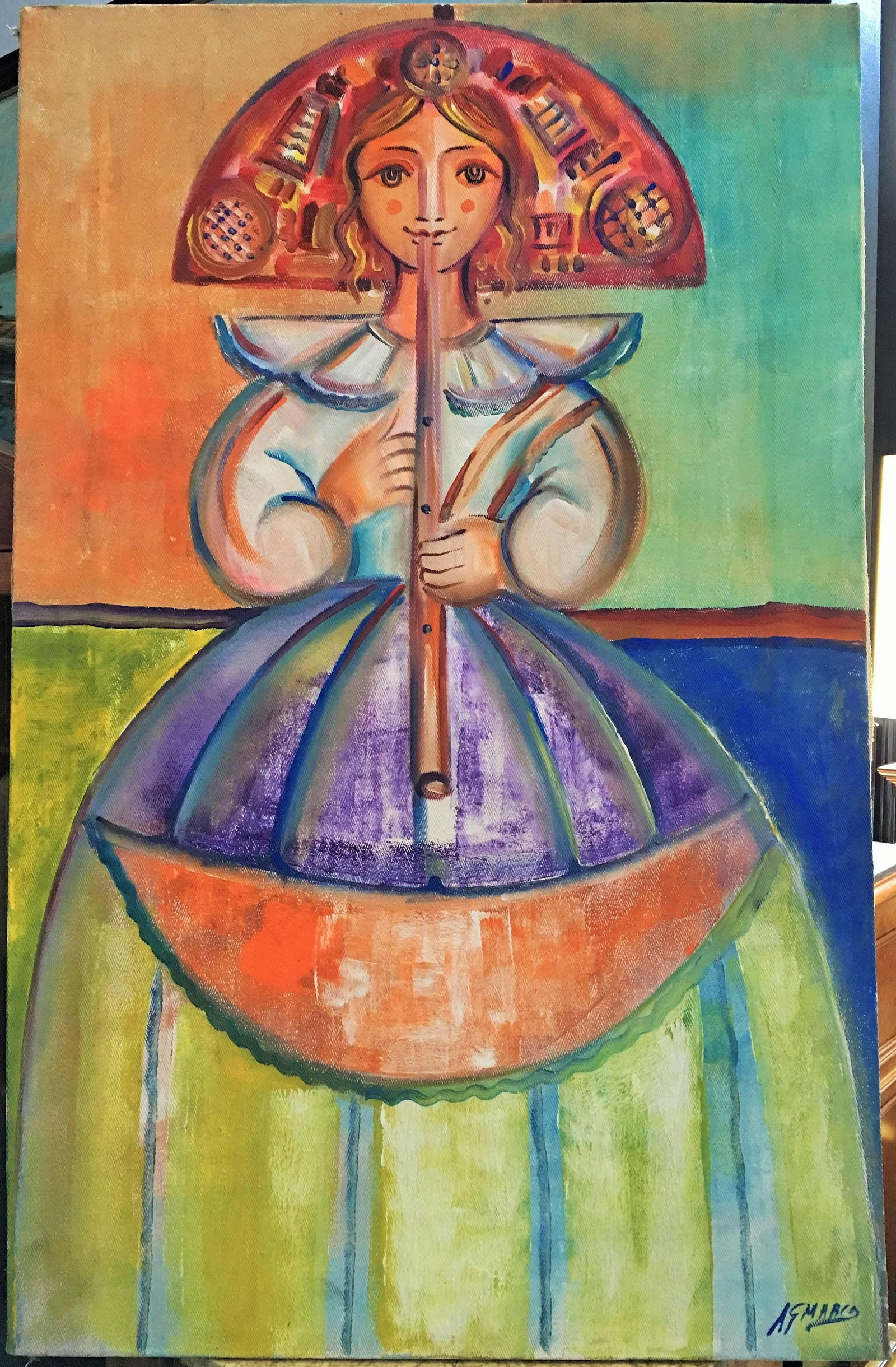 Set of Three Oil on Canvas by A. G. Marco, Spain, circa 1940 - 8