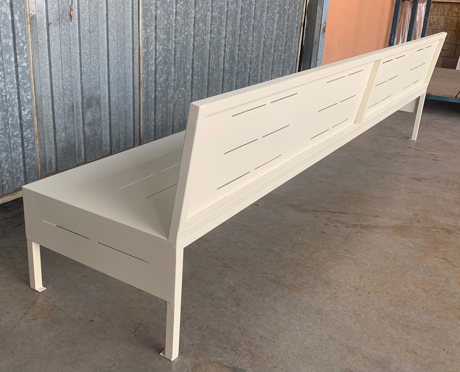 New Large Iron Hall Bench for Outdoor and Indoor with Epoxy Finished - 11
