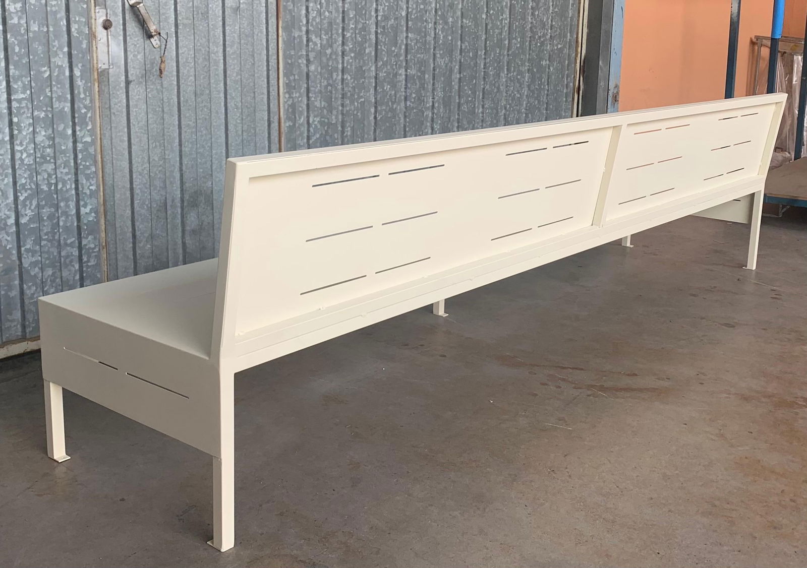 New Large Iron Hall Bench for Outdoor and Indoor with Epoxy Finished - 9