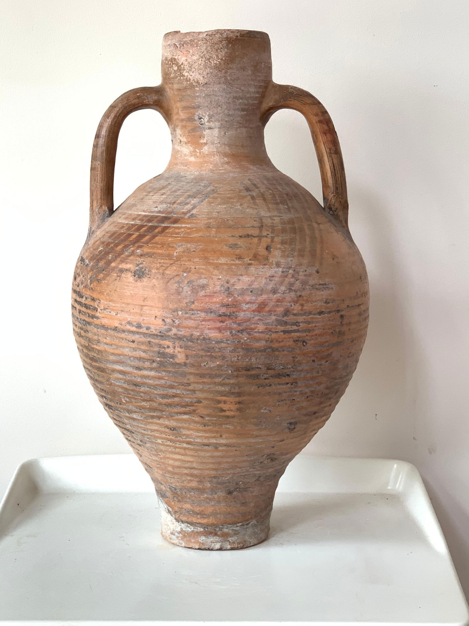 19h Century Picher "Cantaro" from Calanda, Spain, Terracotta Vase - 10