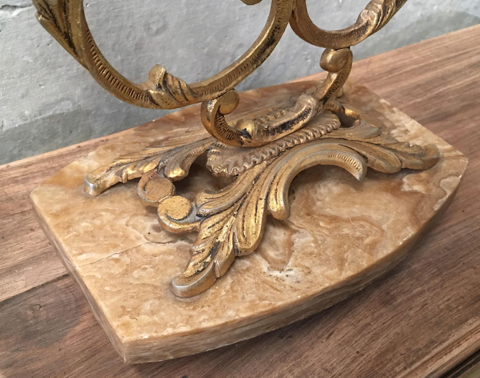 Pair of French Louis XVI Style '19th Century' Three Scroll Arm Candelabras - 11