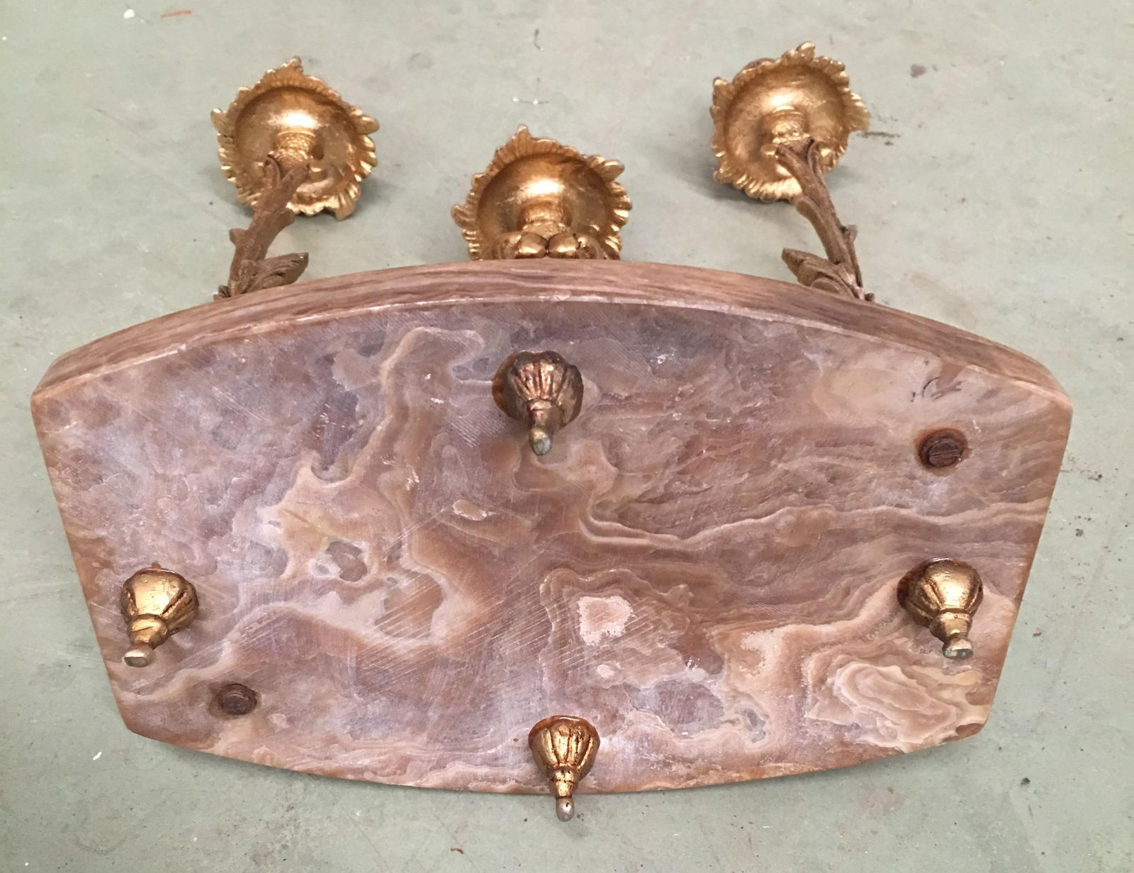 Pair of French Louis XVI Style '19th Century' Three Scroll Arm Candelabras - 6