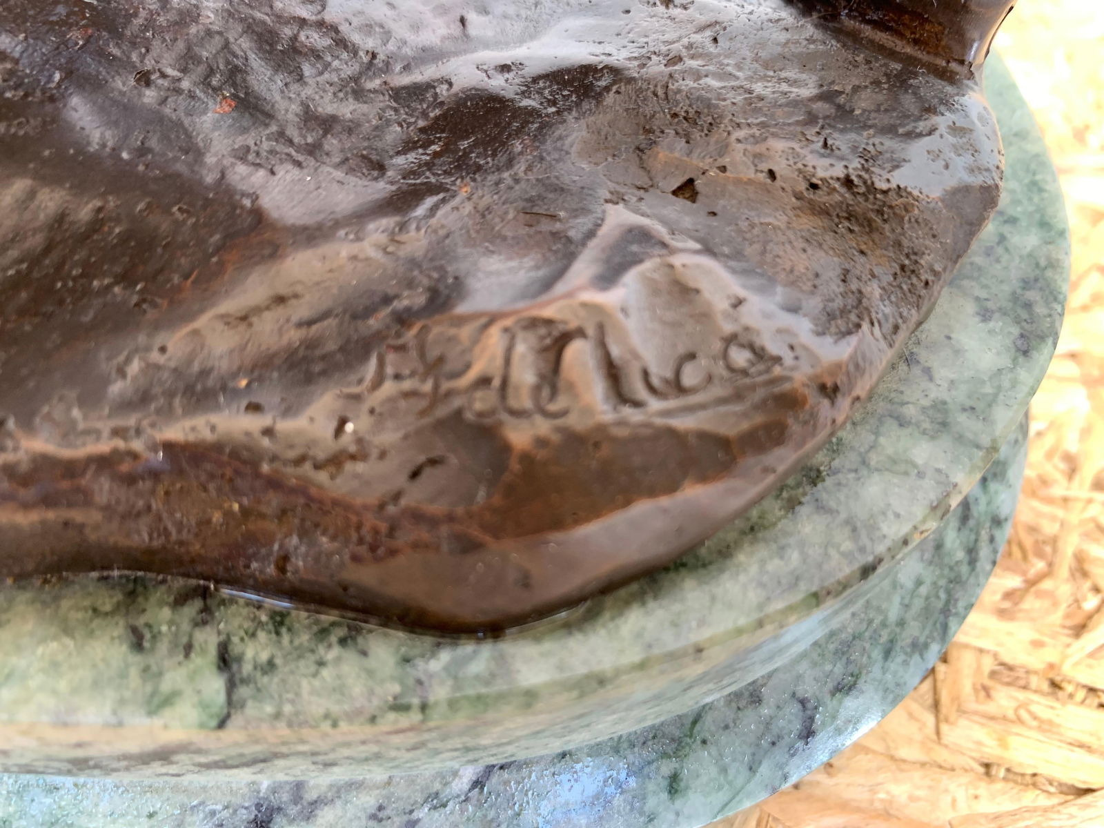 Early 20th Century Cast Bronze Statue of a Cherub Angel Signed by Ferdinando de Luca, Italy - 14