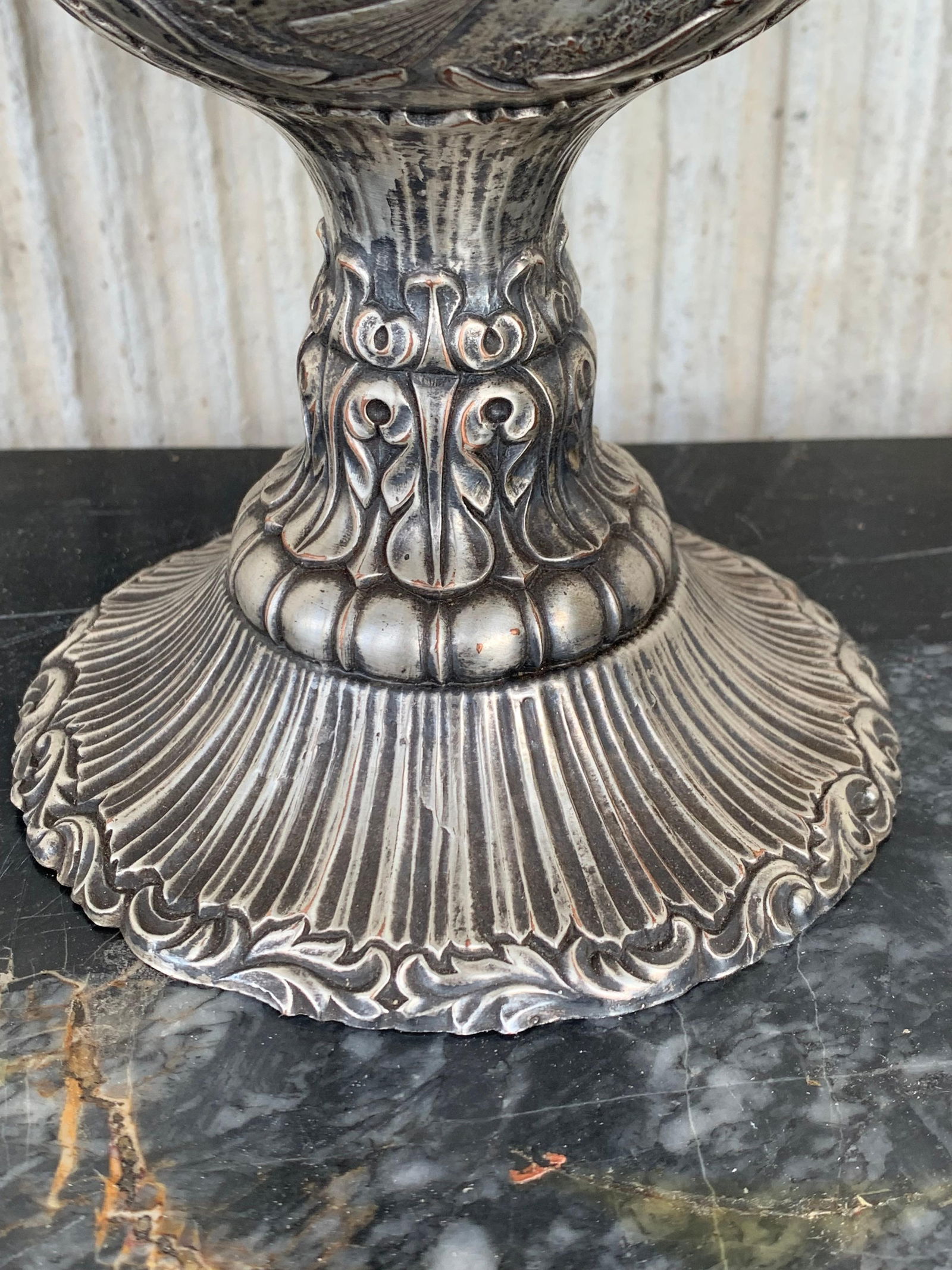 Antique Edwardian Sterling Silver Presentation Cup with Interior Glass - 13