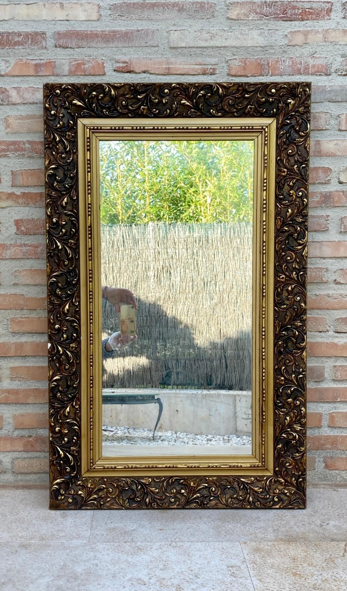 Vintage French Mirror with Gold Frame - 16