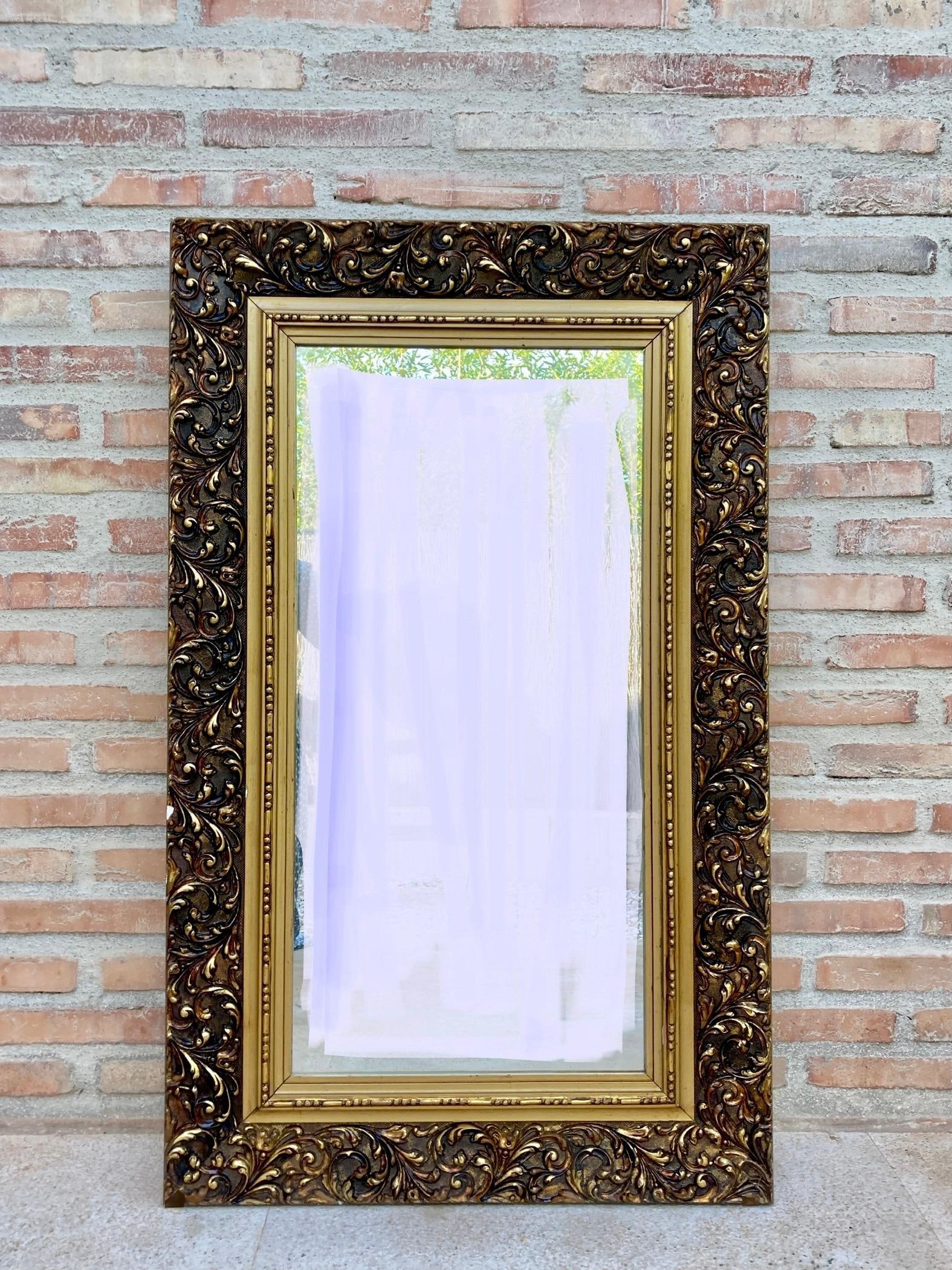 Vintage French Mirror with Gold Frame - 17
